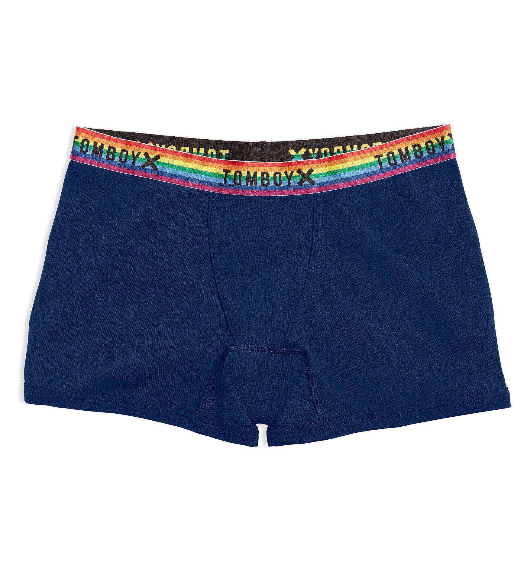 First Line Leakproof 4.5" Trunks - Night Sky Rainbow-Underwear-TomboyX