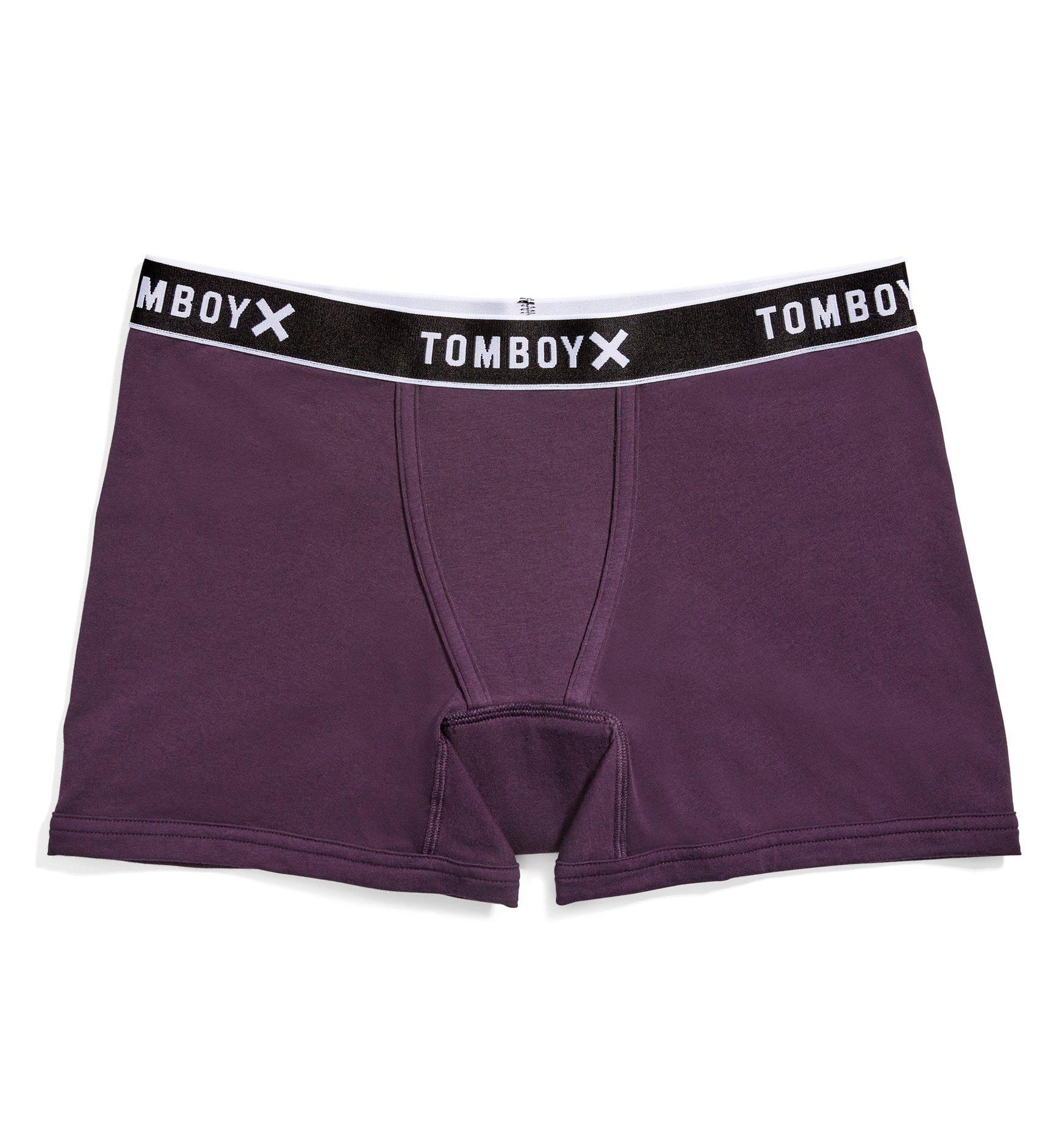First Line Leakproof 4.5" Trunks - Plum-Underwear-TomboyX
