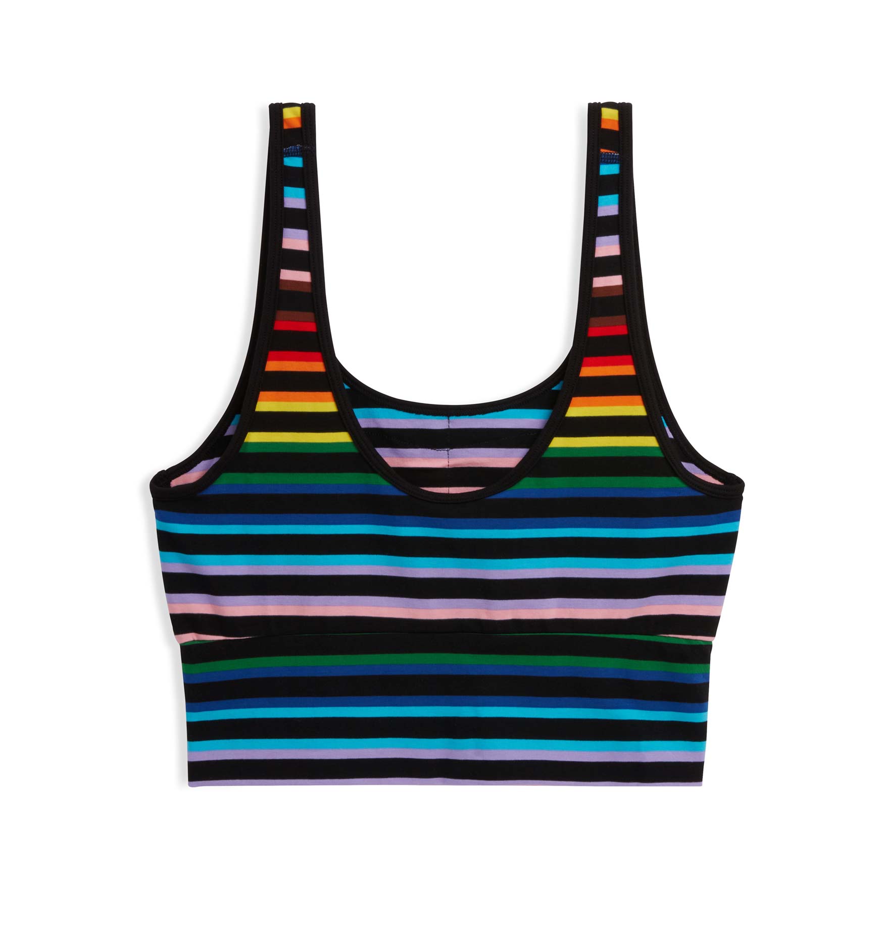 Longline Scoop Bra - Progress Pride Stripes