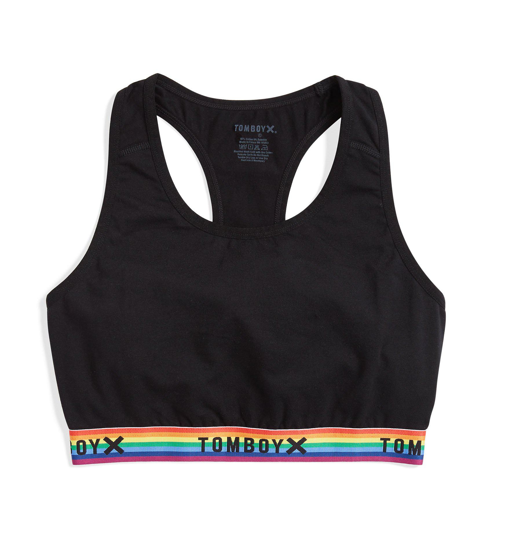 Racerback Soft Bra - Next Gen Black Rainbow-Bra-TomboyX