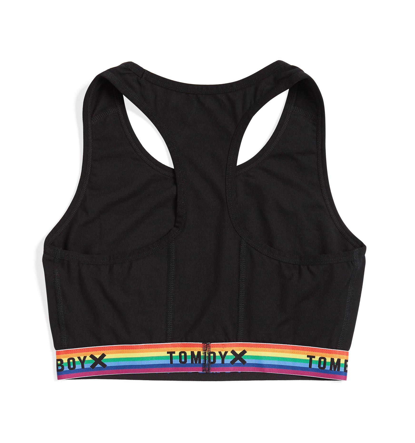 Racerback Soft Bra - Next Gen Black Rainbow-Bra-TomboyX