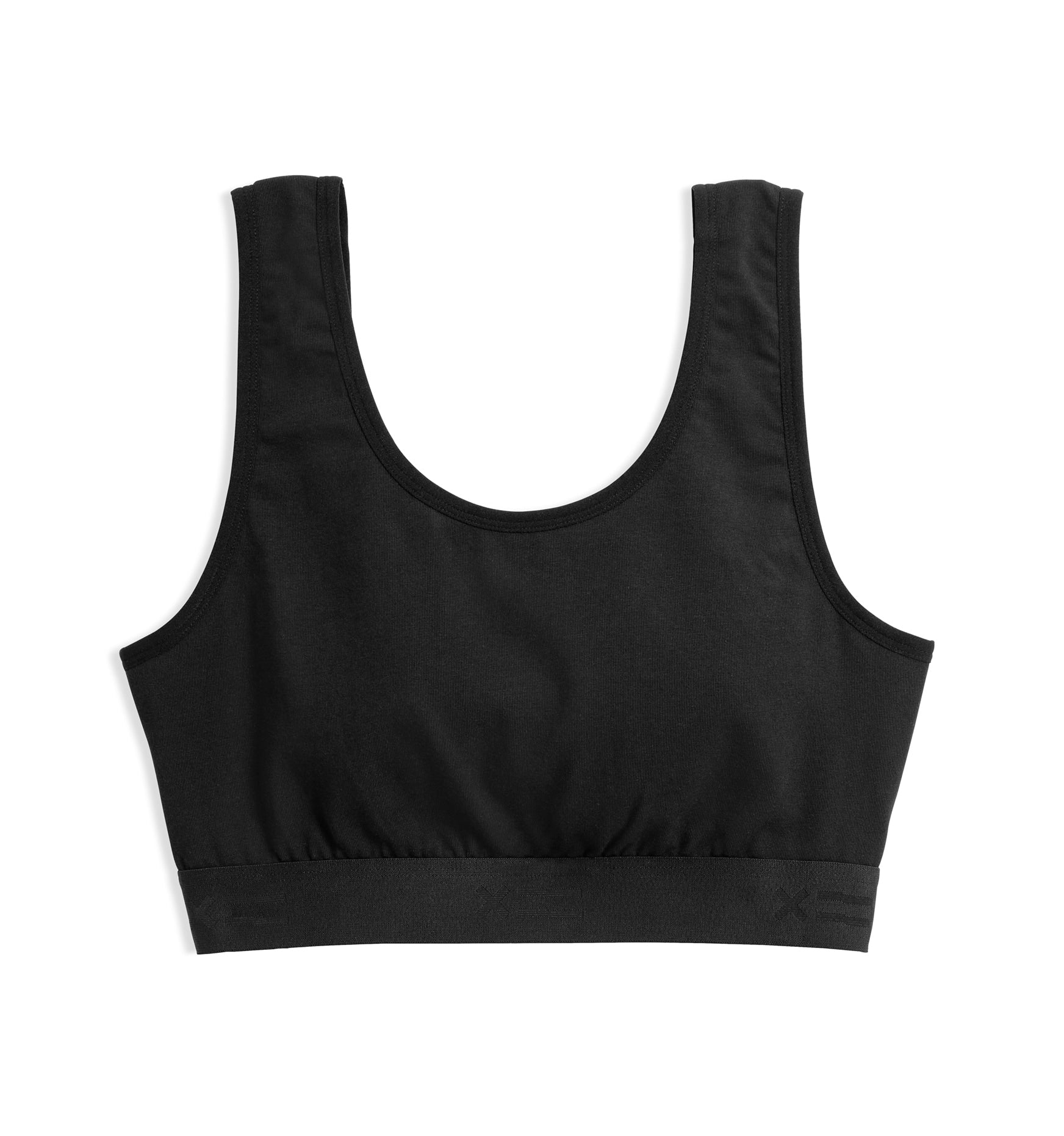 TomboyX Sports Bra, Low Impact Support, Wirefree Athletic Strappy Back Top,  Womens Plus-Size Inclusive Bras, (XS-6X) Black 6X Large
