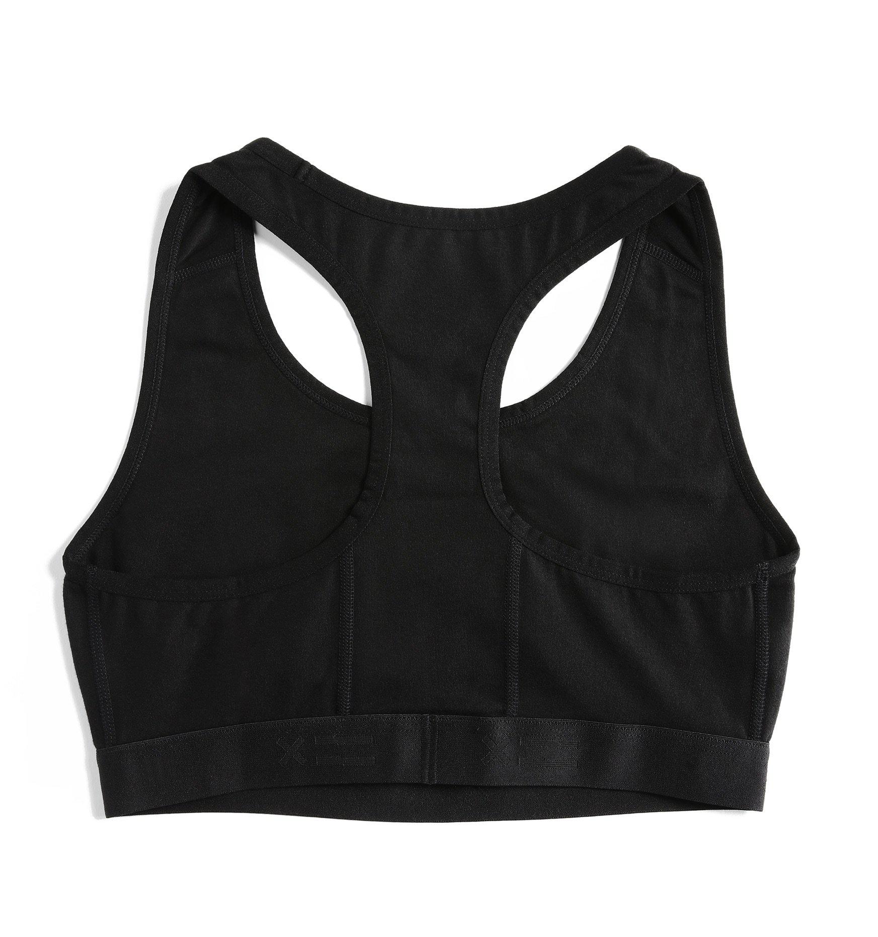 Racerback Soft Bra - X= Black-Bra-TomboyX