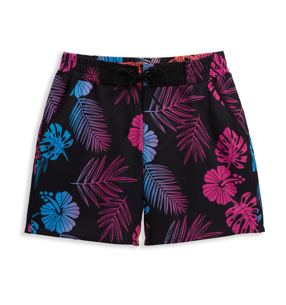 TomboyX Swim 4.5 Shorts, Quick Dry Bathing Suit Bottom Mid-Rise Trunks,  Bike Short Style, Plus Size Inclusive (XS-4X) Island Shade Small