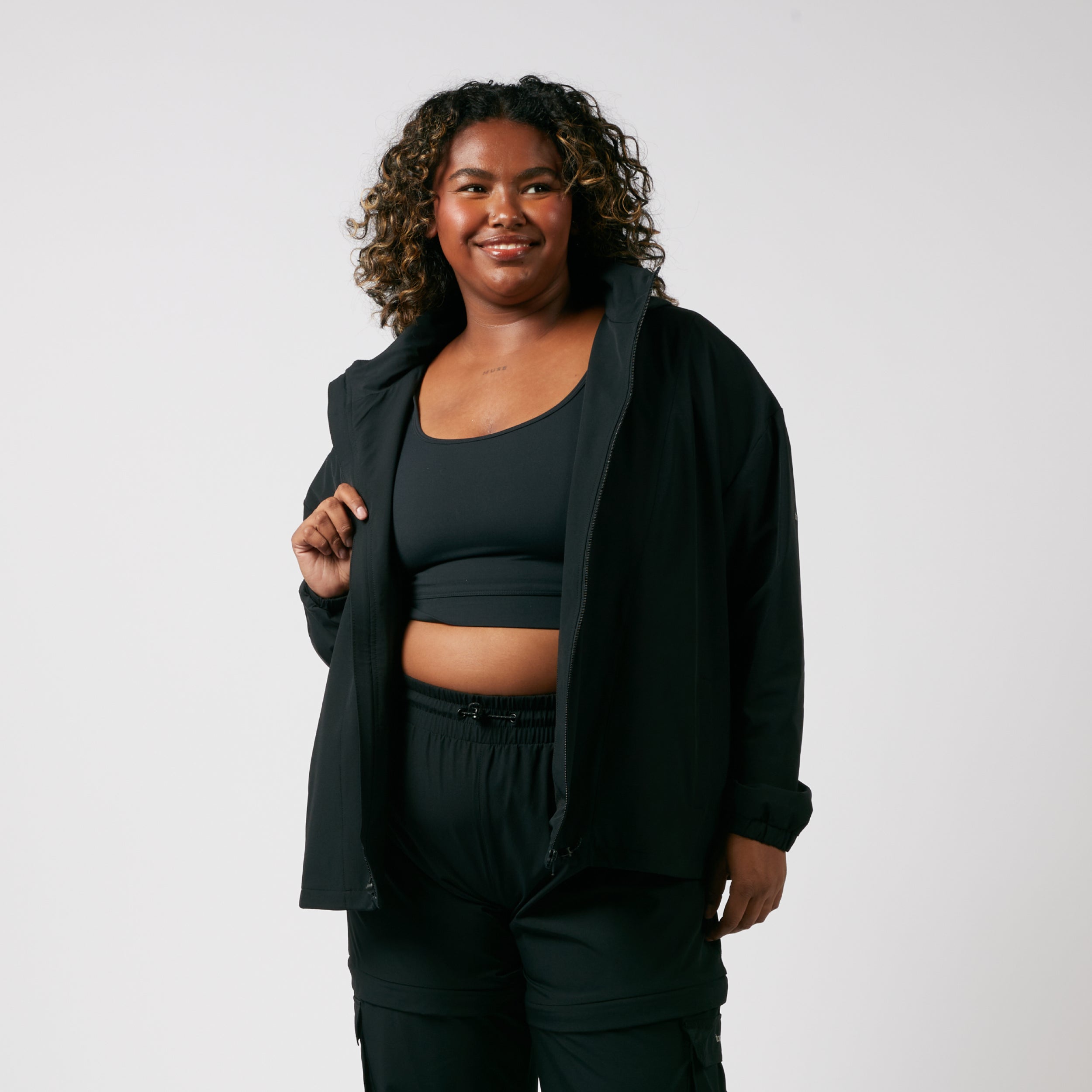 Zip-Off Windbreaker - Black