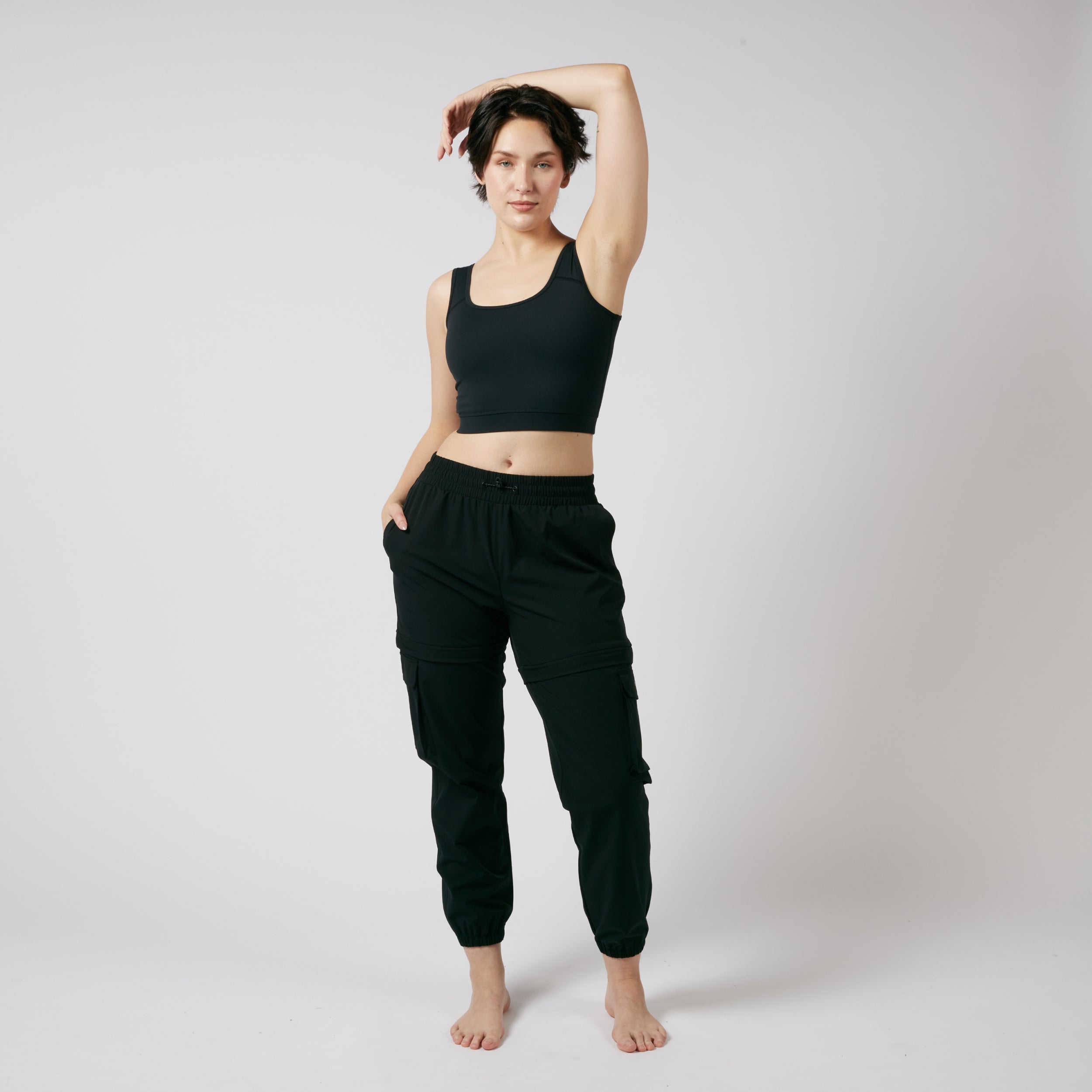 Zip-Off Running Jogger - Black