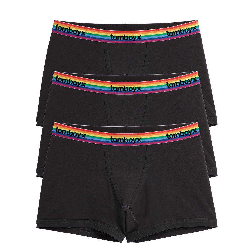 4.5" Trunks 3 Pack Cotton Rainbow Logo