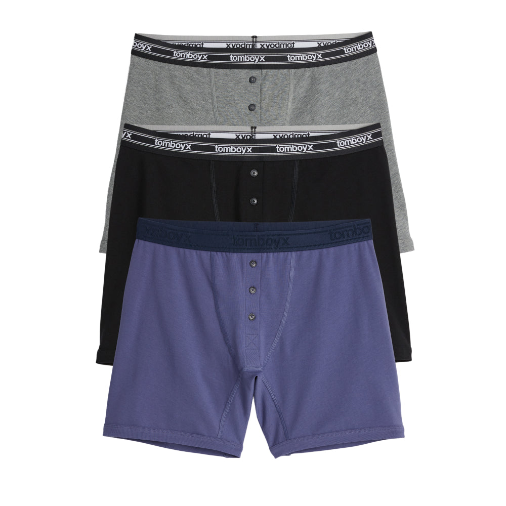 6" Fly Boxer Briefs 3-Pack - Cobalt