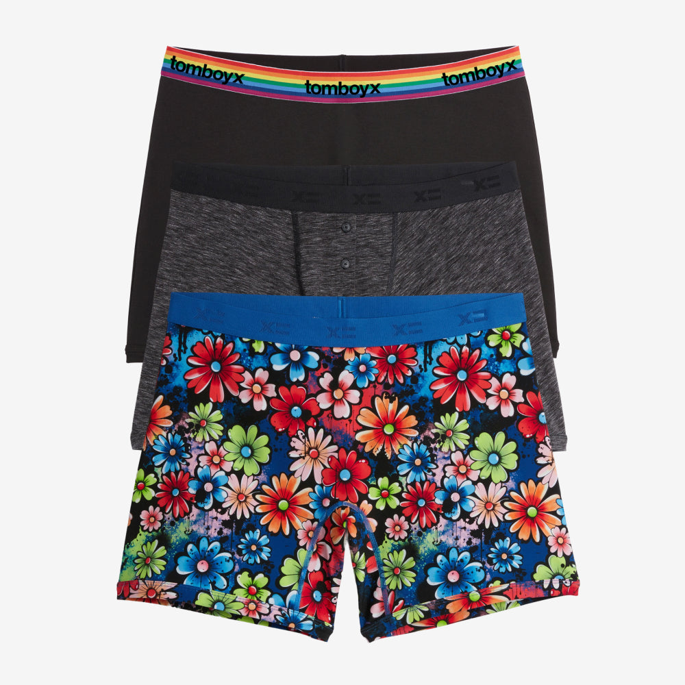 6" Boxer Briefs 3-Pack - Gay Bouquet
