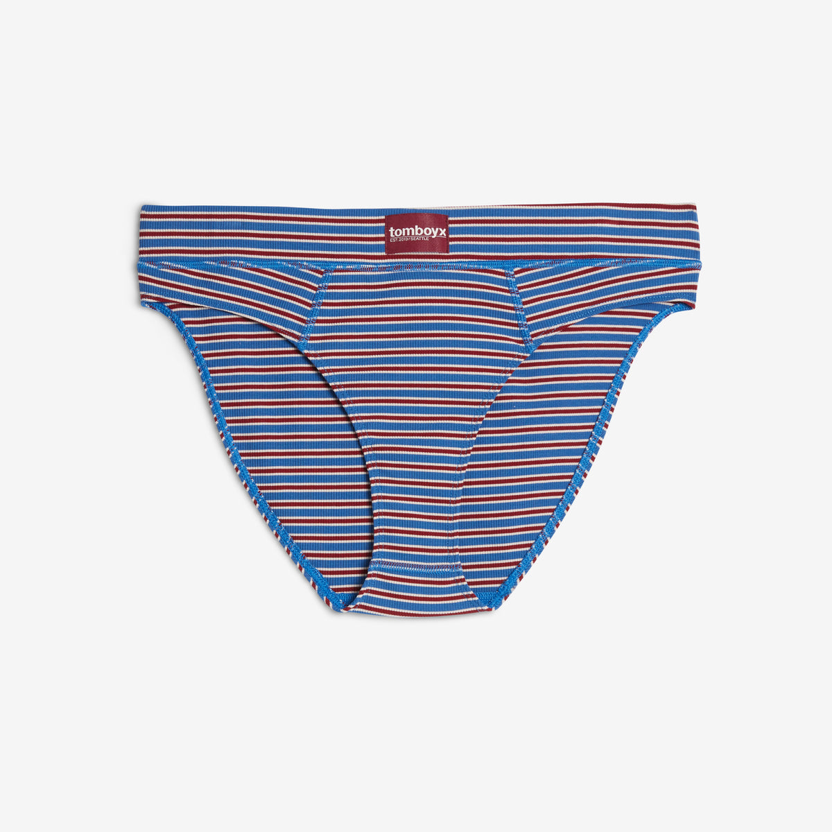 Bamboo Rib Cheeky - Alpine Stripe