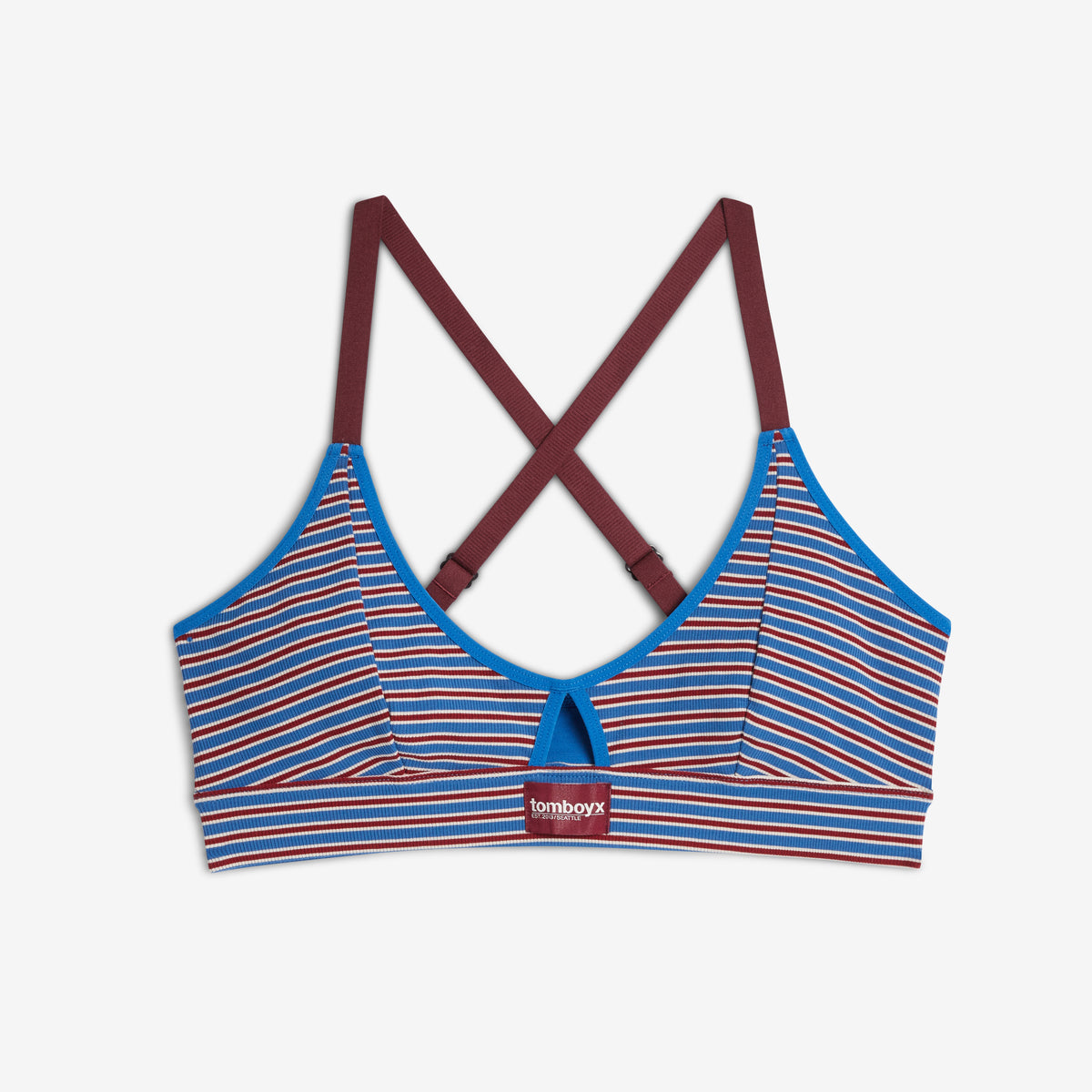 Bamboo Rib Lounge Bralette - Alpine Stripe