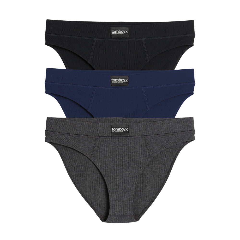 Bamboo Rib Cheeky 3-Pack - Core