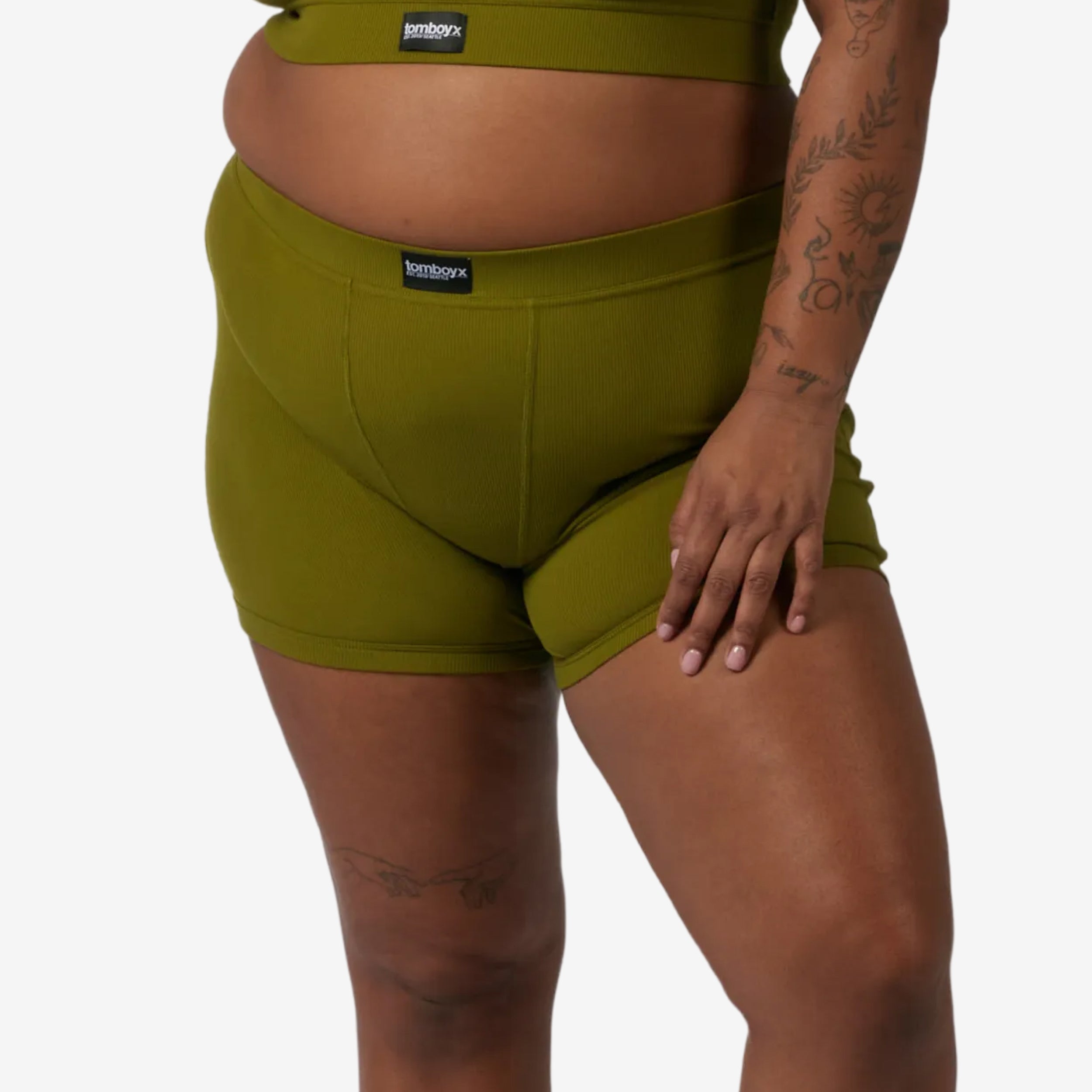 Bamboo Rib 4.5" Trunks - Avocado