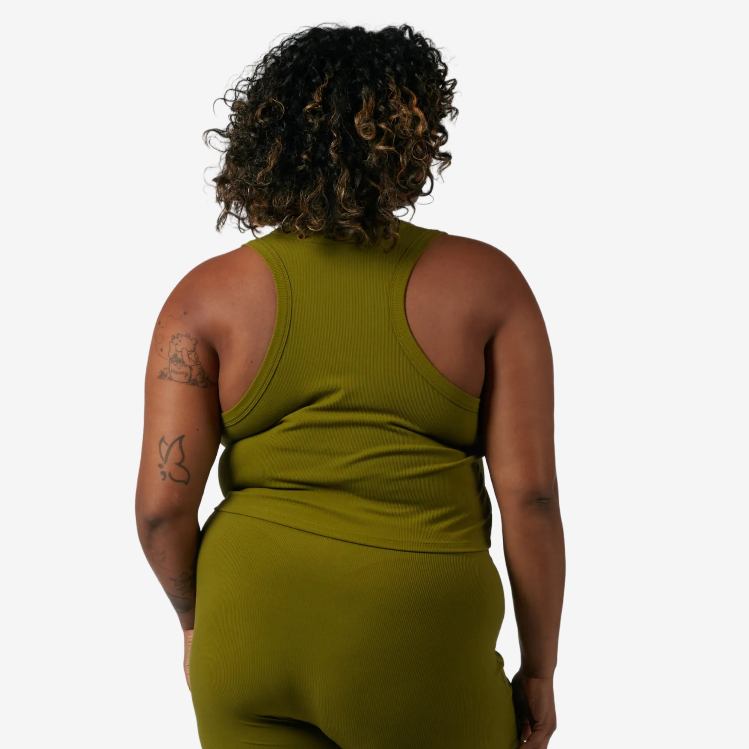 Bamboo Rib Bra Top - Avocado