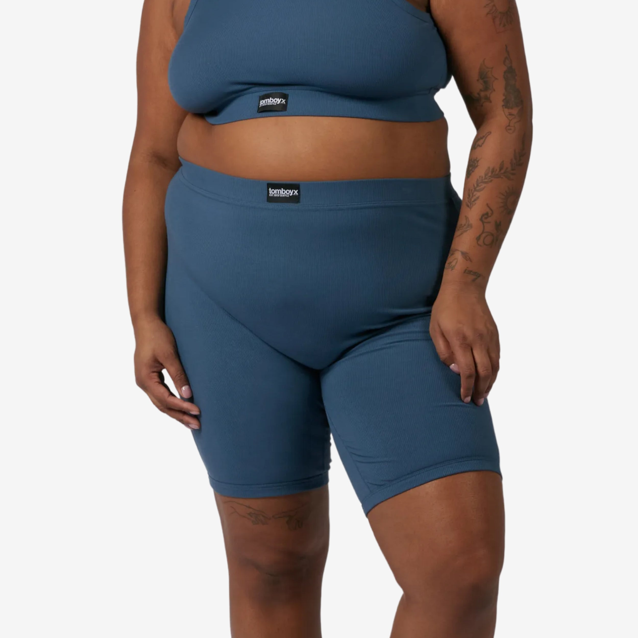 Bamboo Rib 9" Boxer Briefs - Bering Sea