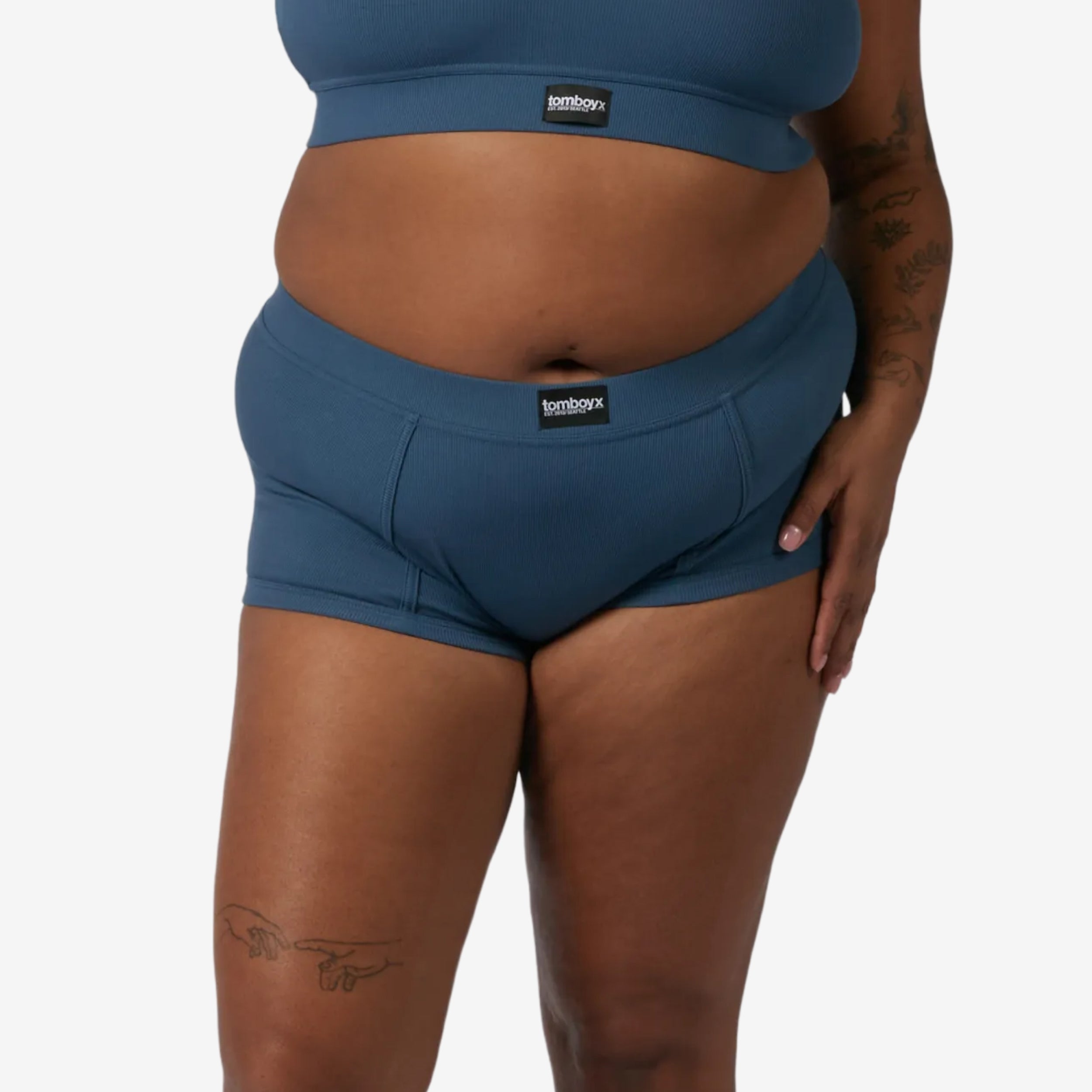 Bamboo Rib Boy Shorts - Bering Sea