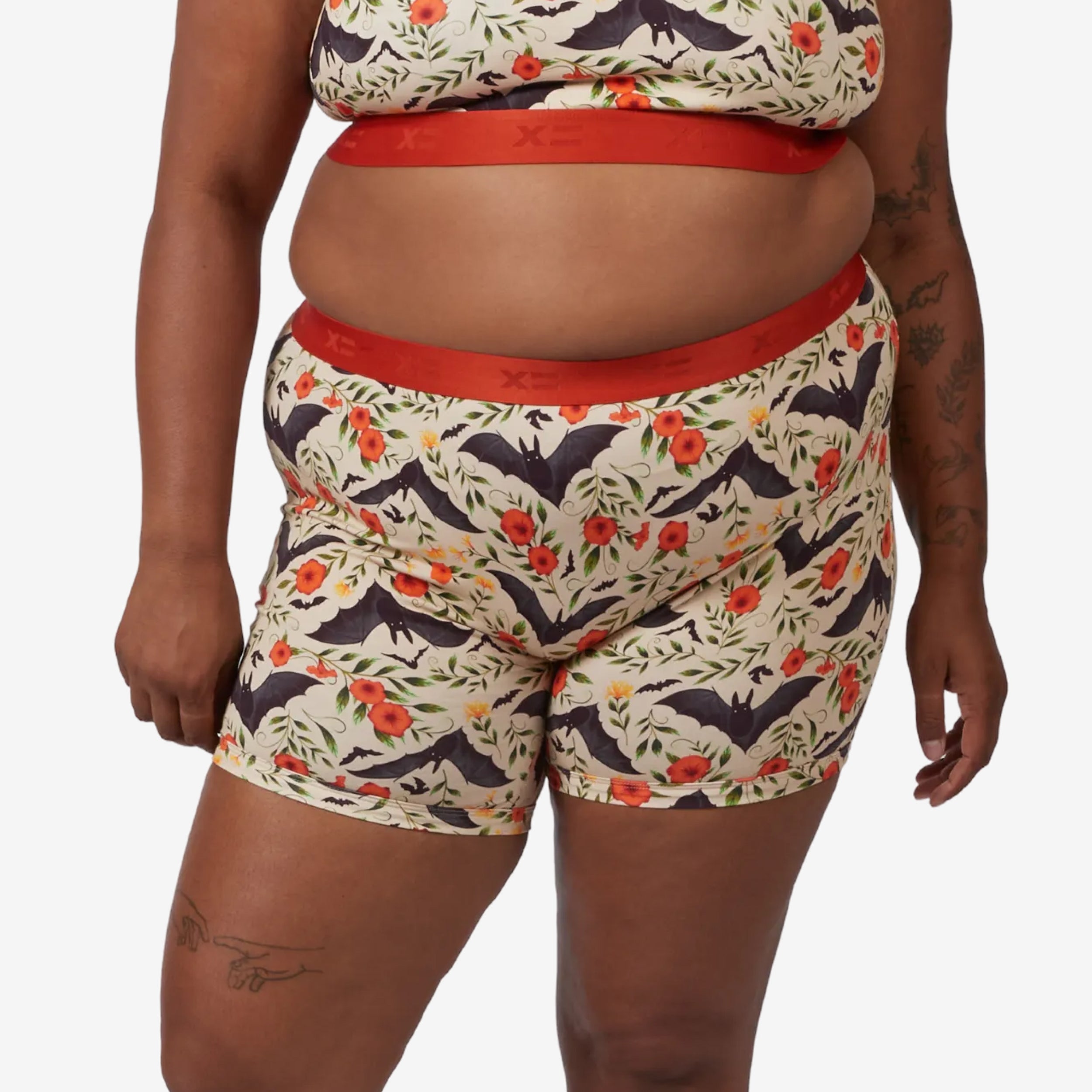 6" No Fly Boxer Briefs - Batwing Brocade Chai