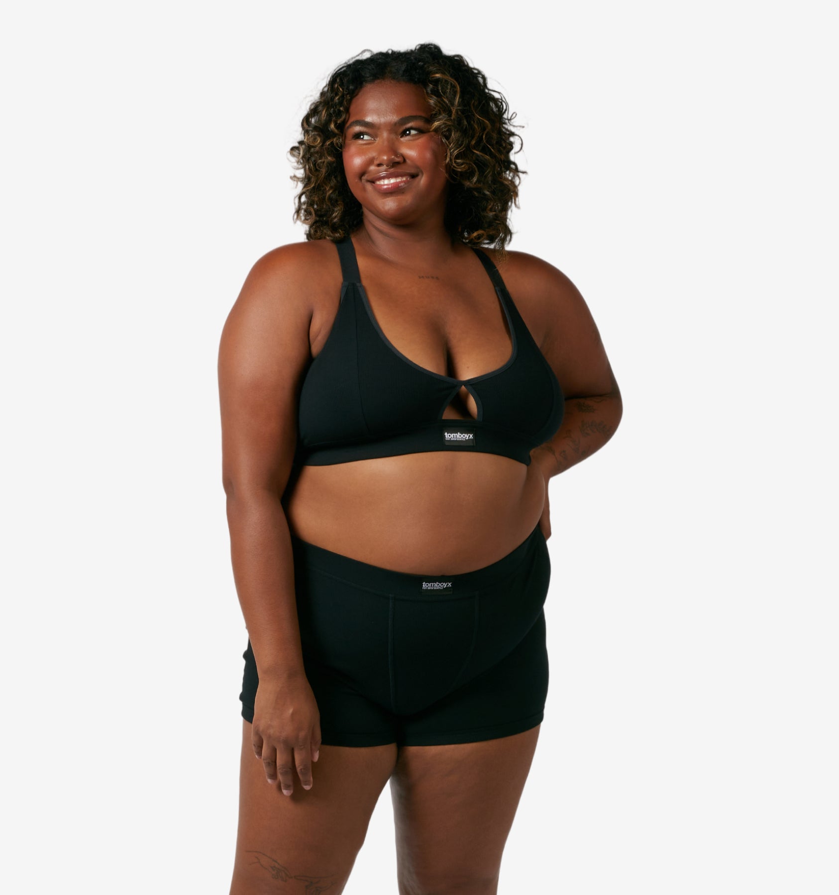Bamboo Rib 4.5" Trunks - Black