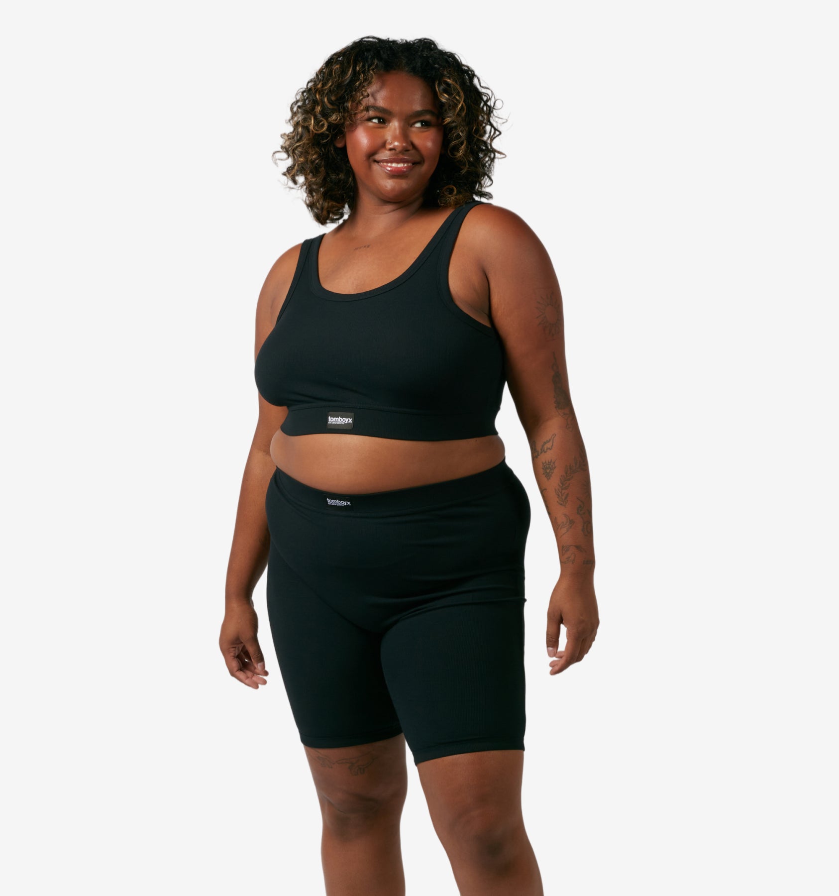 Bamboo Rib 9" Boxer Briefs - Black