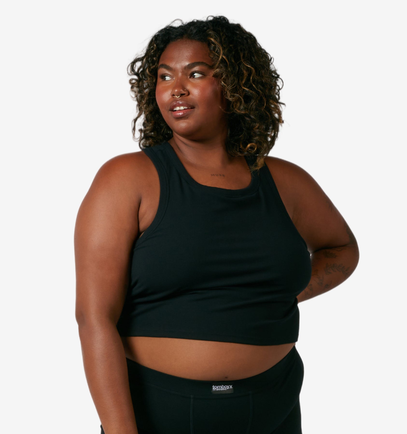 Bamboo Rib Bra Top - Black