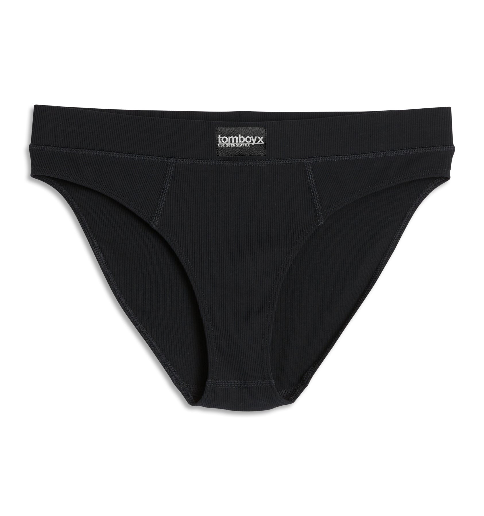 Bamboo Rib Cheeky - Black