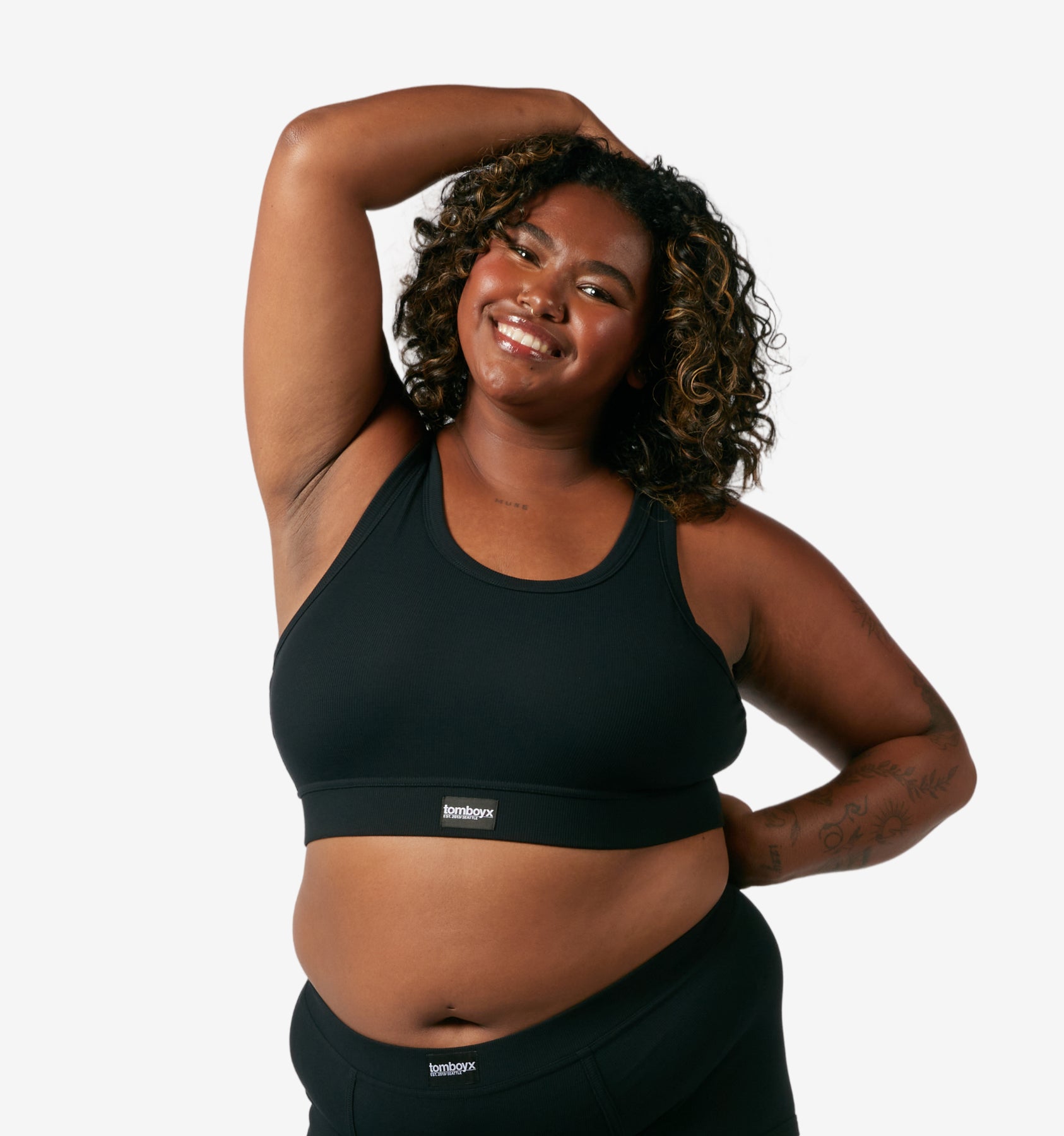 Bamboo Rib Essentials Soft Bra - Black