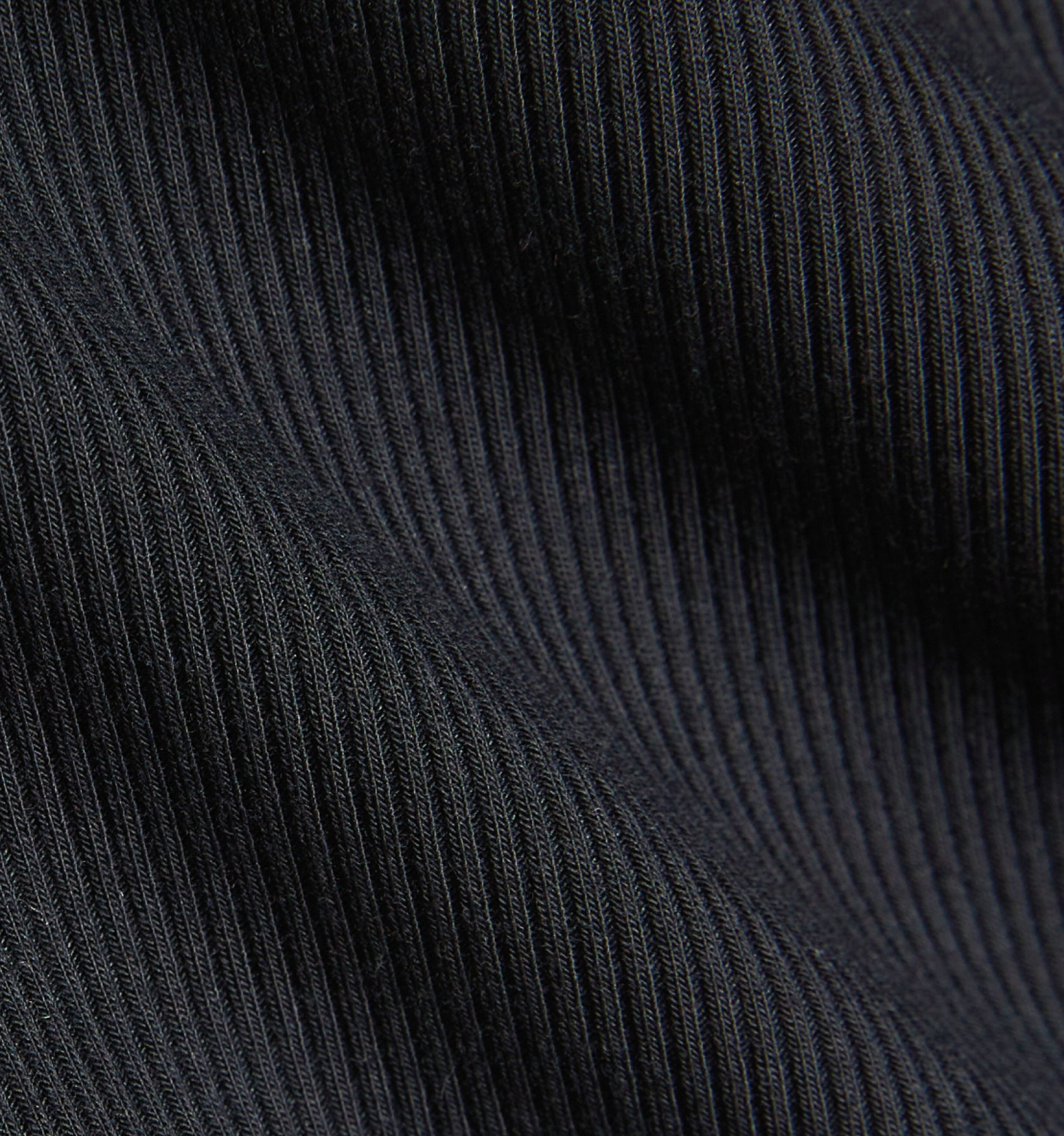 Bamboo Rib Long Sleeve Henley - Black