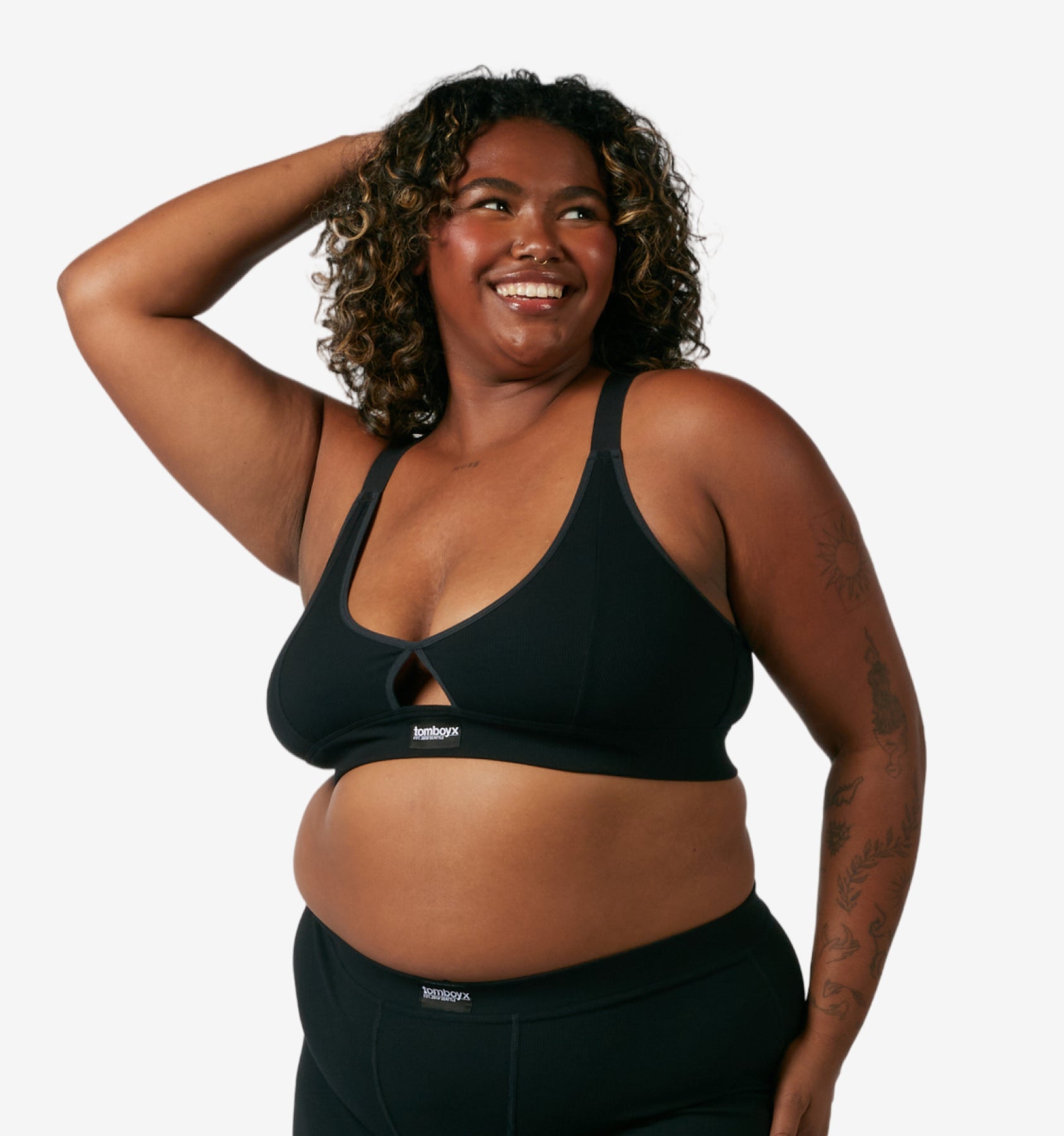 Bamboo Rib Lounge Bralette - Black