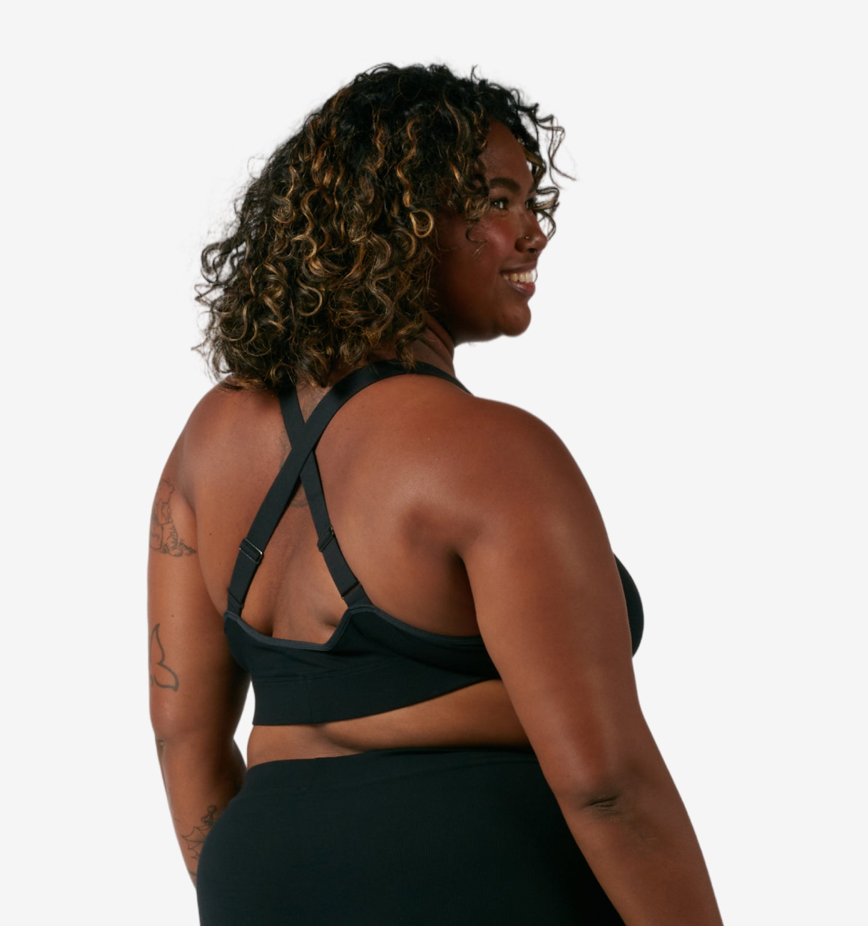 Bamboo Rib Lounge Bralette - Black
