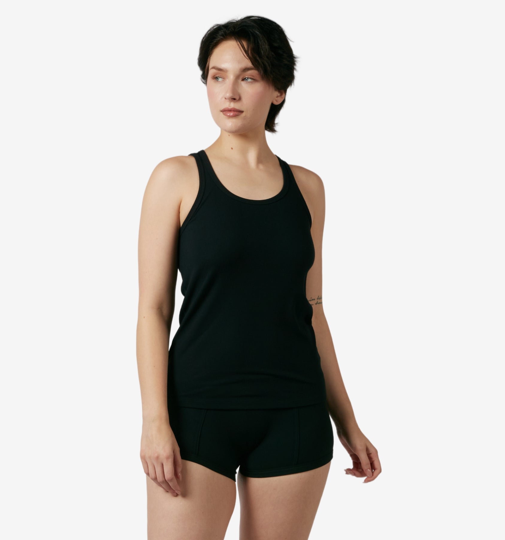 Bamboo Rib Tank - Black