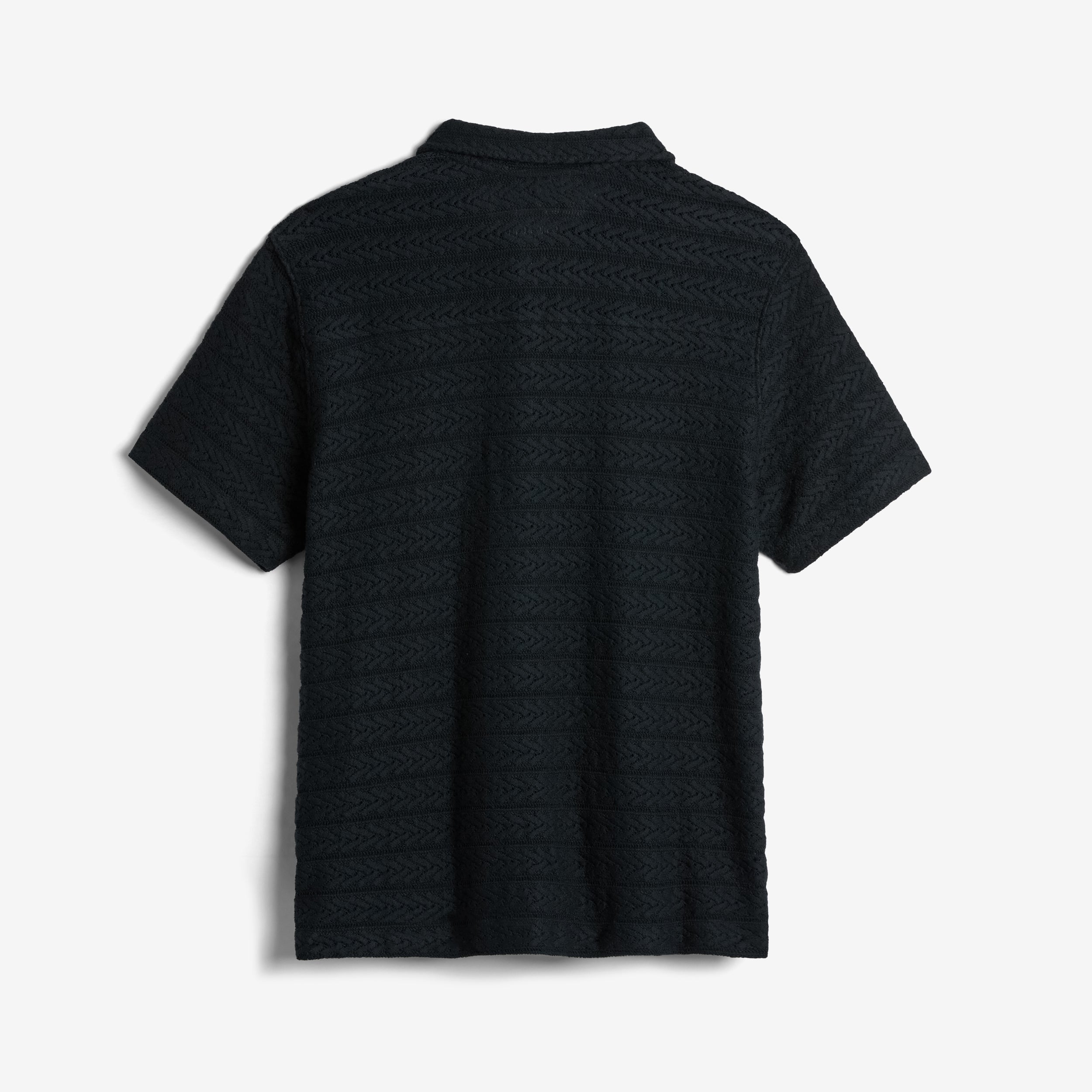 Crochet Cabana Shirt - Black