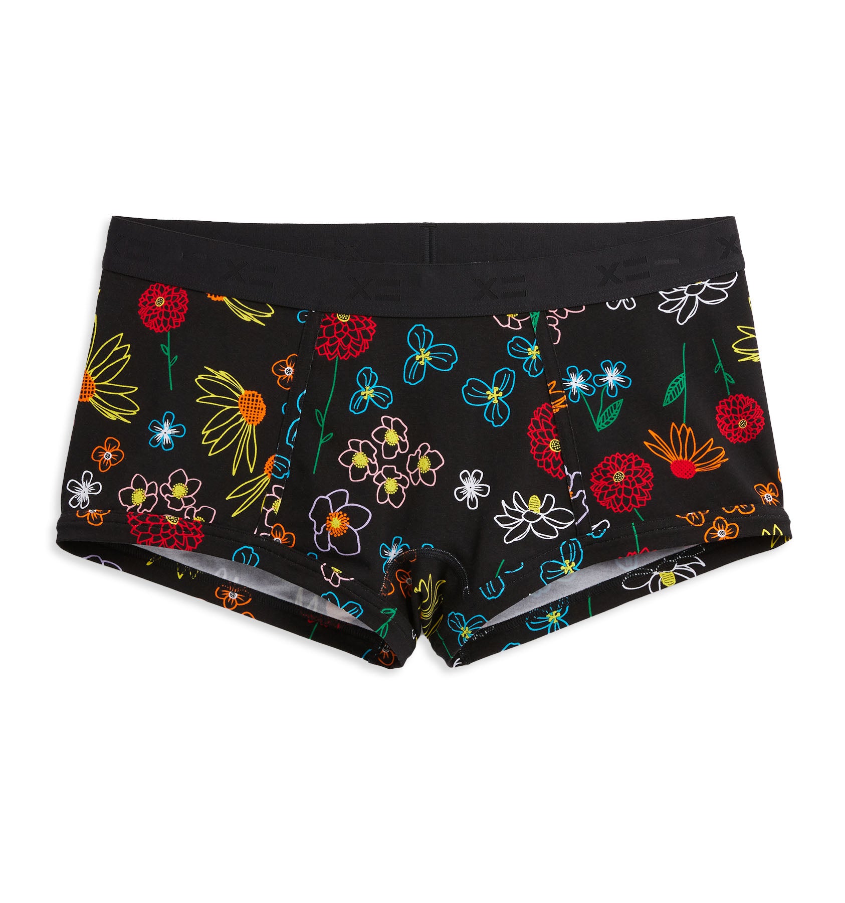 Boy Shorts - Black Floral