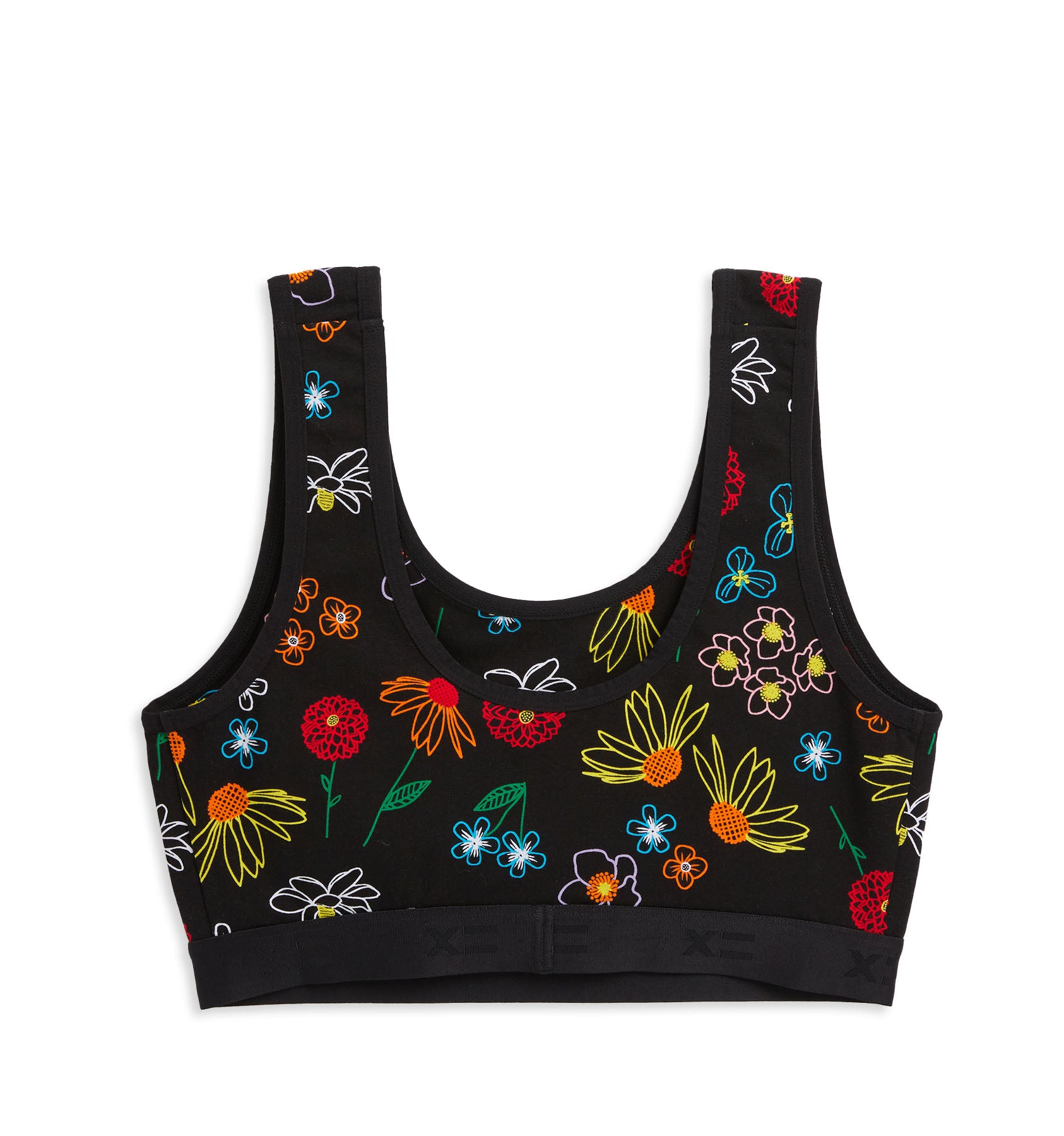 Essentials Soft Bra - Black Floral