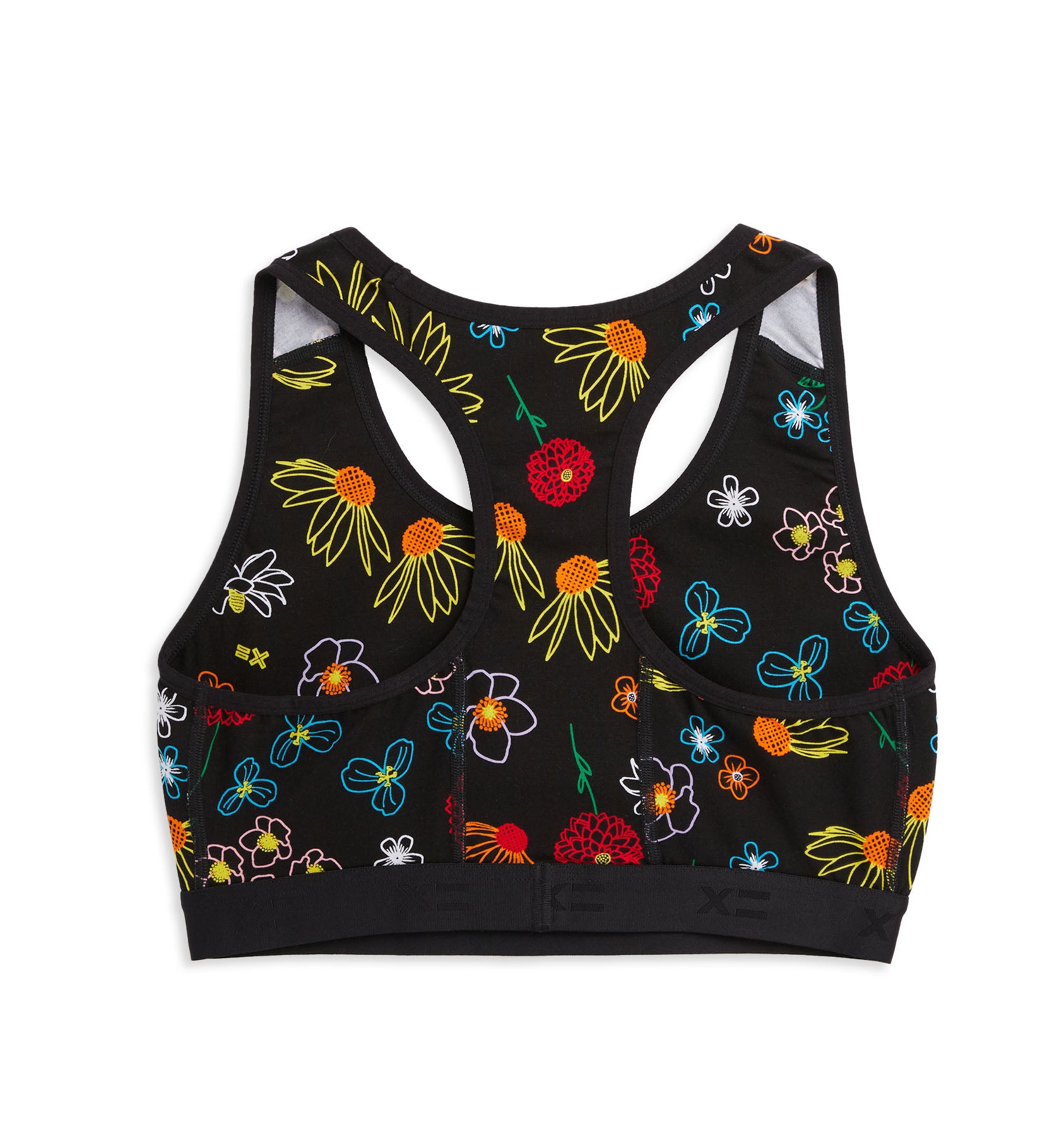 Racerback Soft Bra - Black Floral