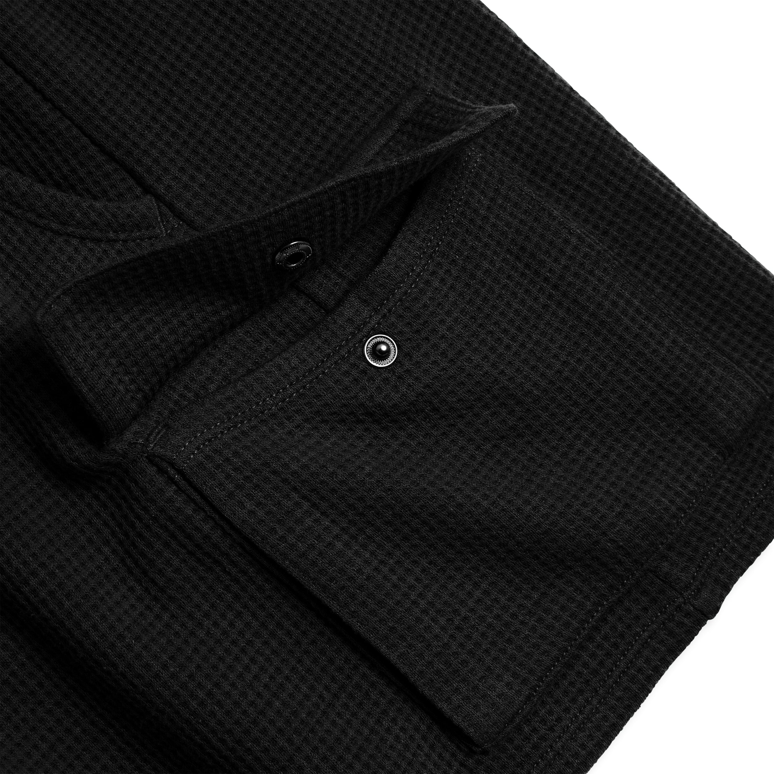 Modal Cloud Waffle Cargo Short - Black Beauty