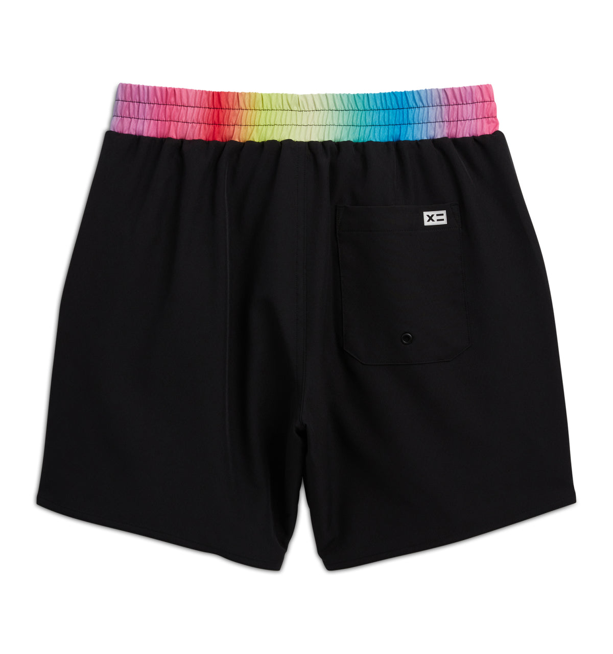Swim 7" Heritage Board Shorts Heavy Weight - Black Rainbow Ombre