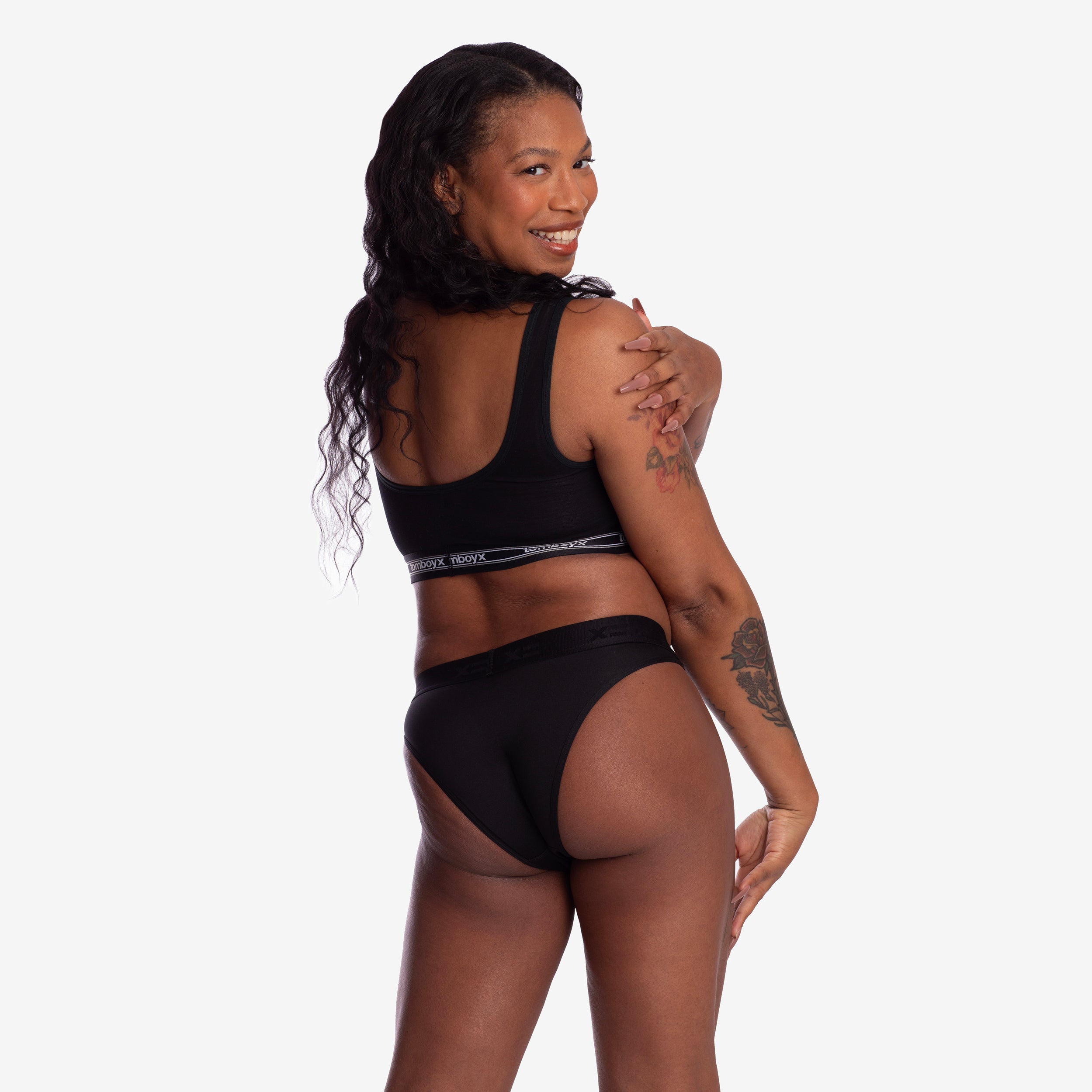 SmoothTuck Tucking Hi Leg Bikini - Black Rainbow