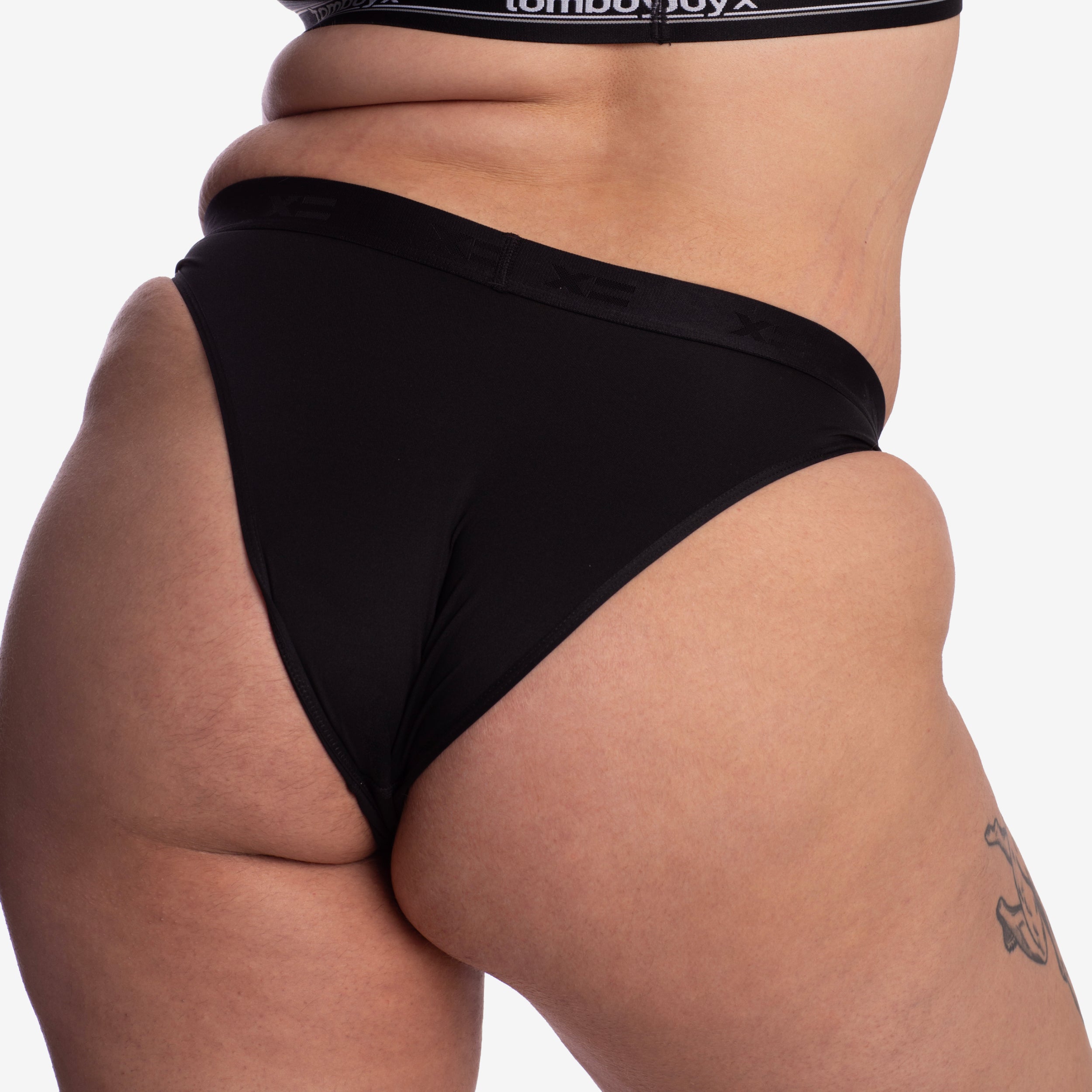 SmoothTuck Tucking Hi Leg Bikini - Black Rainbow