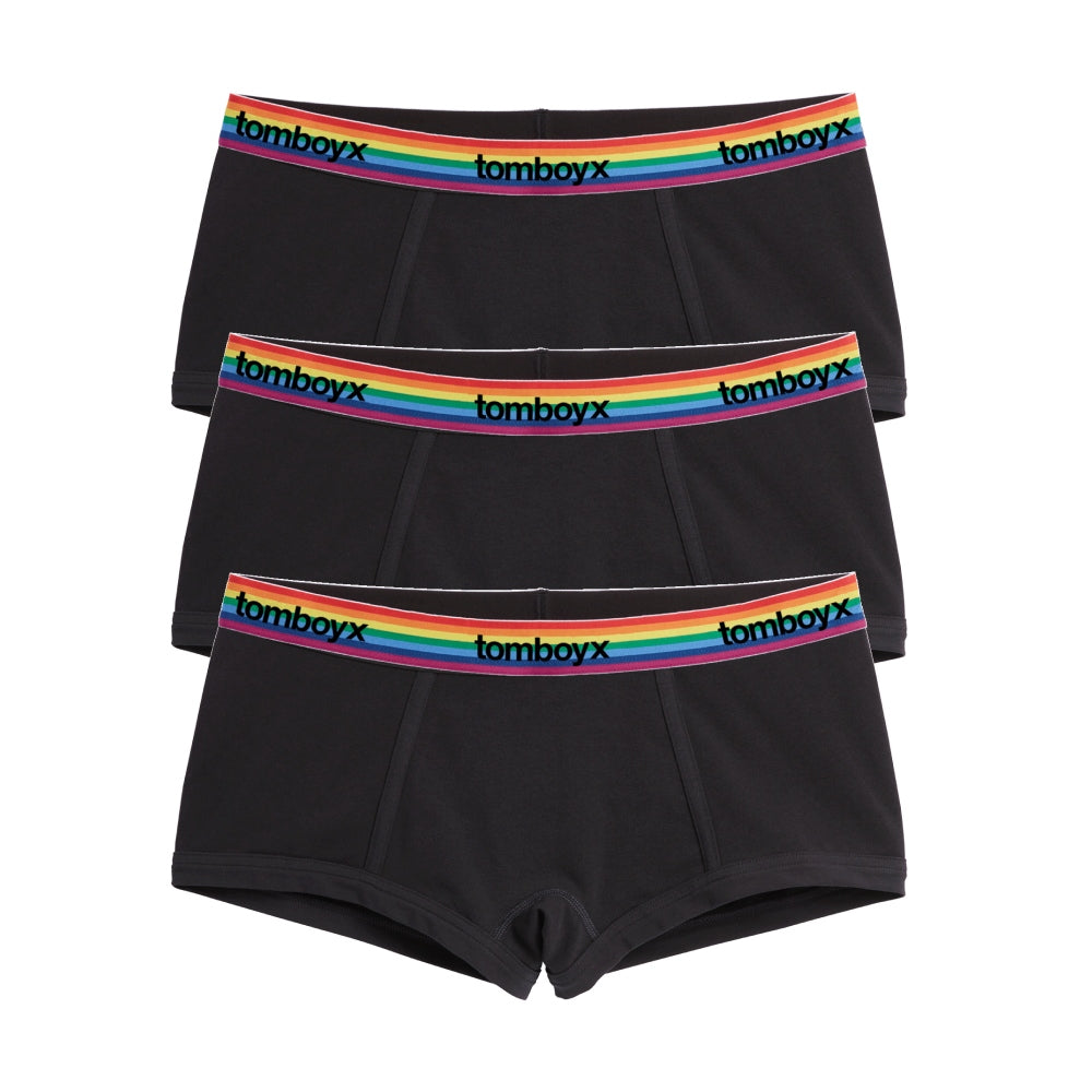 Shorts 3 Pack Cotton Rainbow Logo
