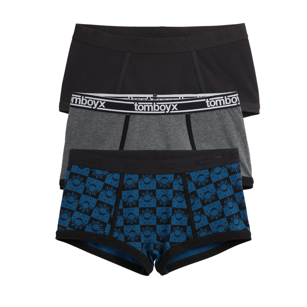 Boy Shorts 3-Pack - Celestial Check