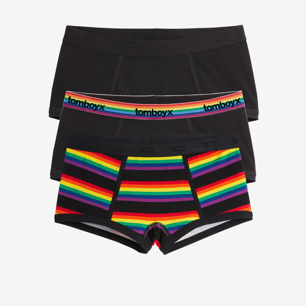 Boy Shorts 3-Pack - Stripe Up
