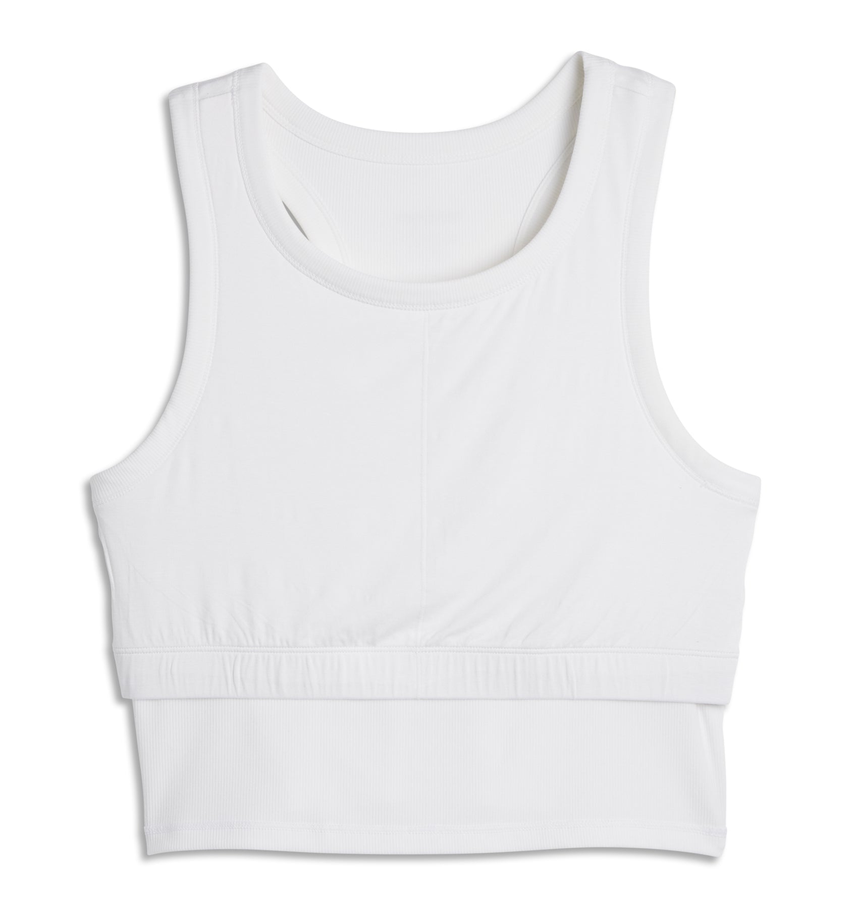 Bamboo Rib Bra Top - Bright White