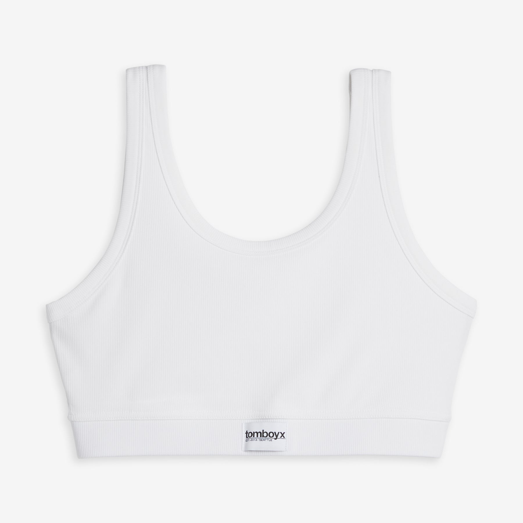 Bamboo Rib Essentials Soft Bra - White