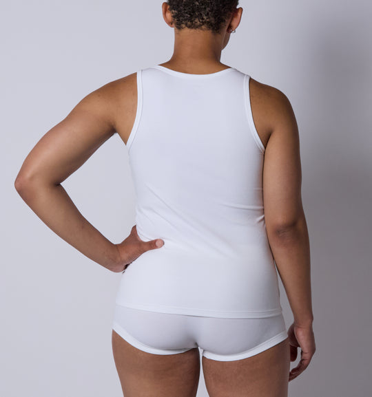 Bamboo Rib Power Tank - Bright White – tomboyx