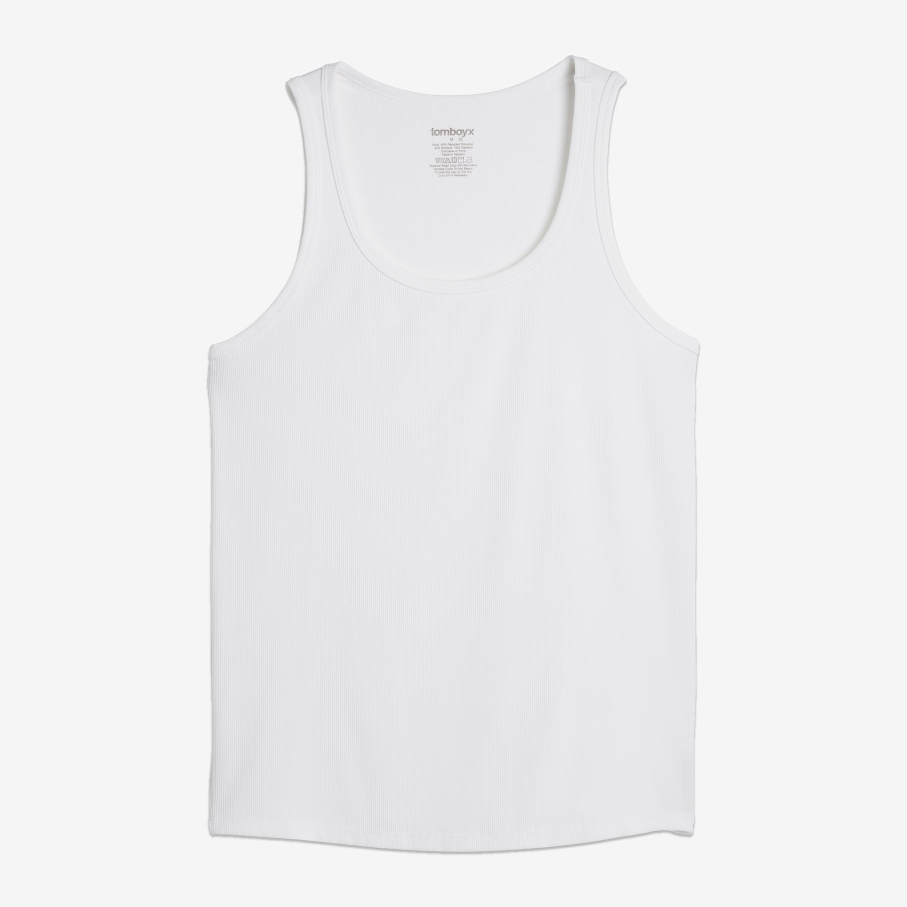 Bamboo Rib Tank - White
