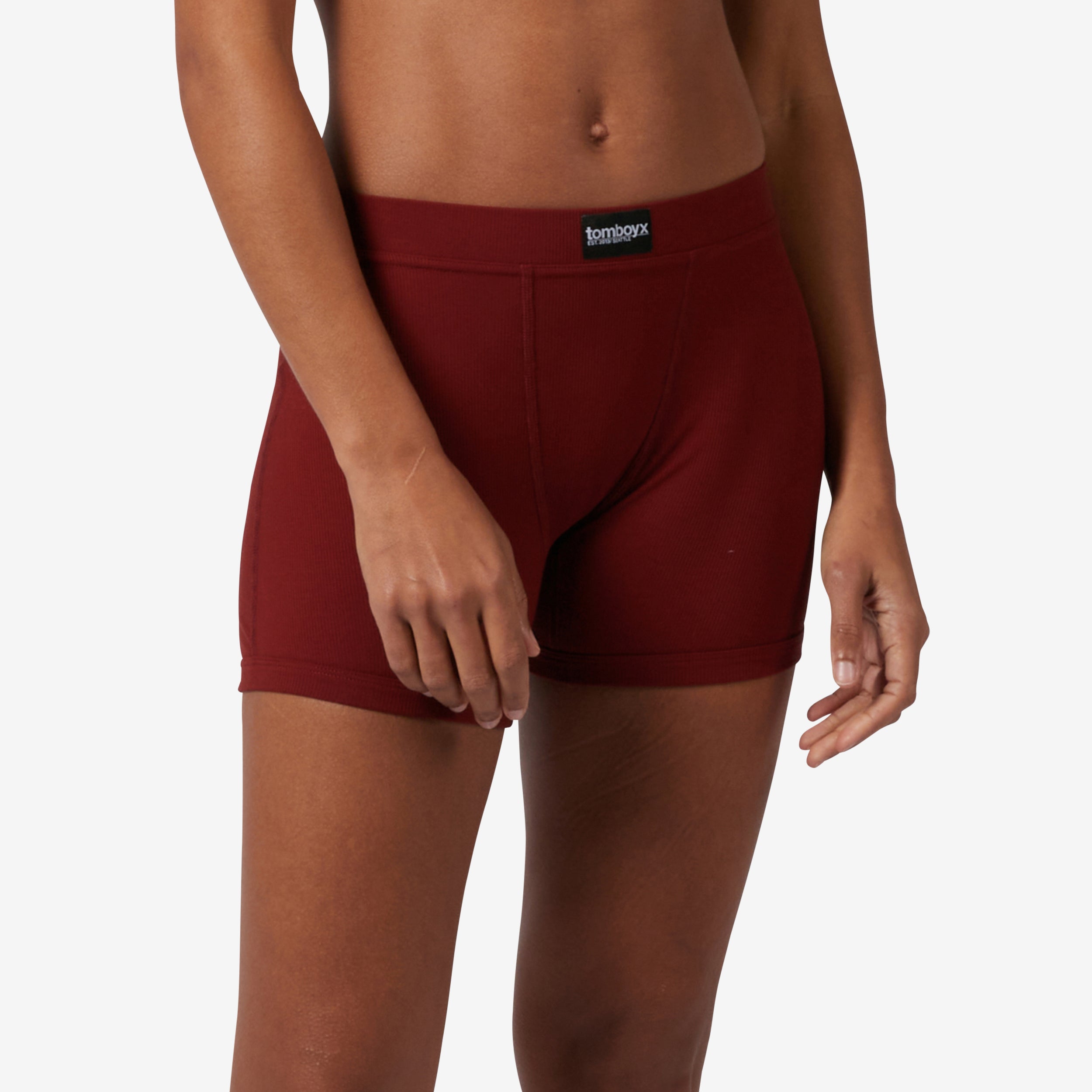 Bamboo Rib 4.5" Trunks - Burgundy