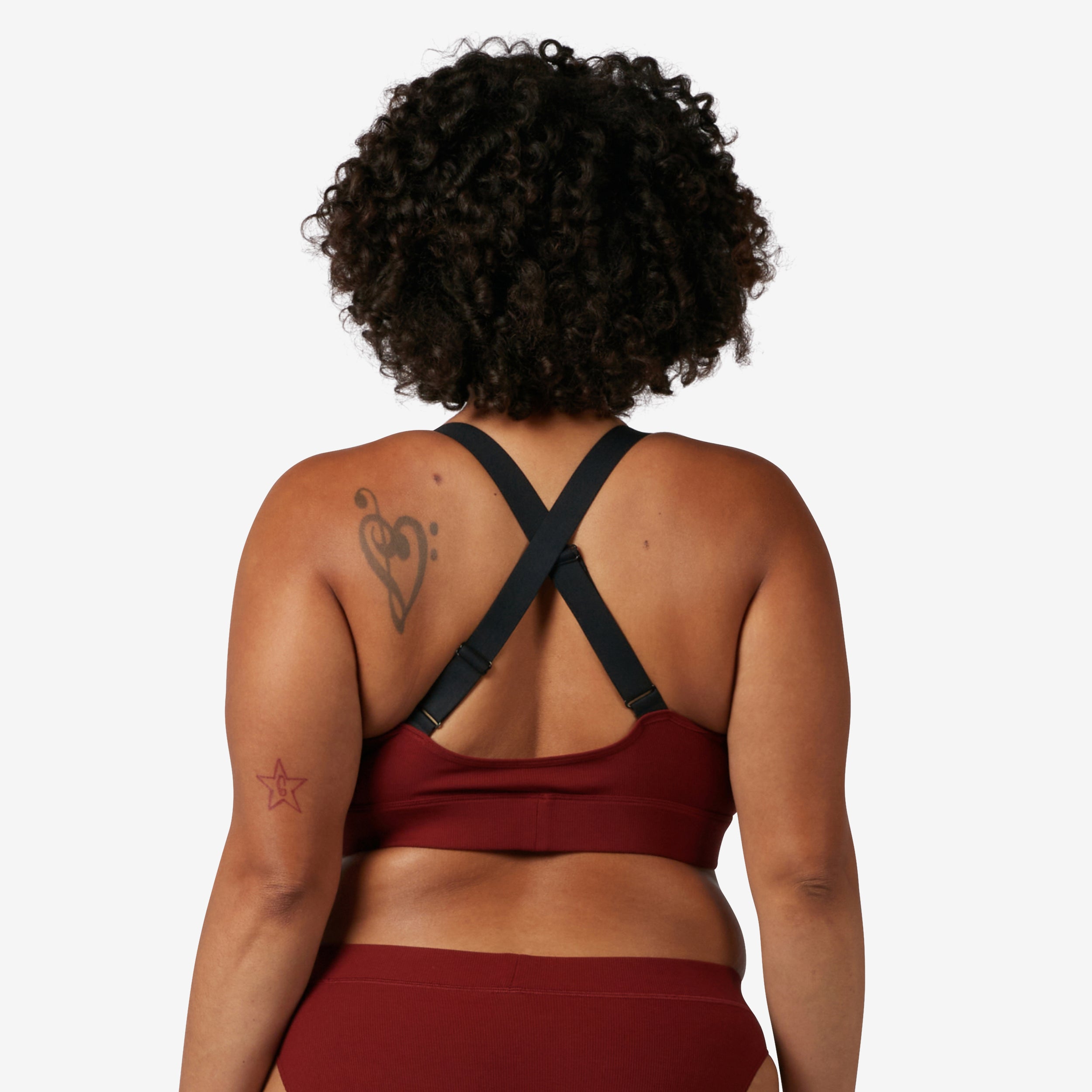 Bamboo Rib Lounge Bralette - Burgundy