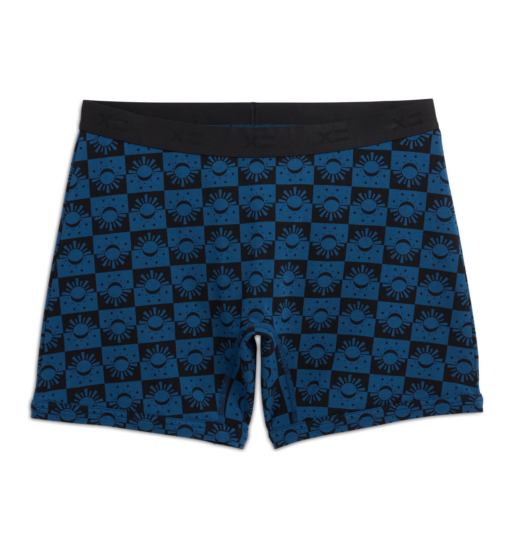 6" No Fly Boxer Briefs - Celestial Check