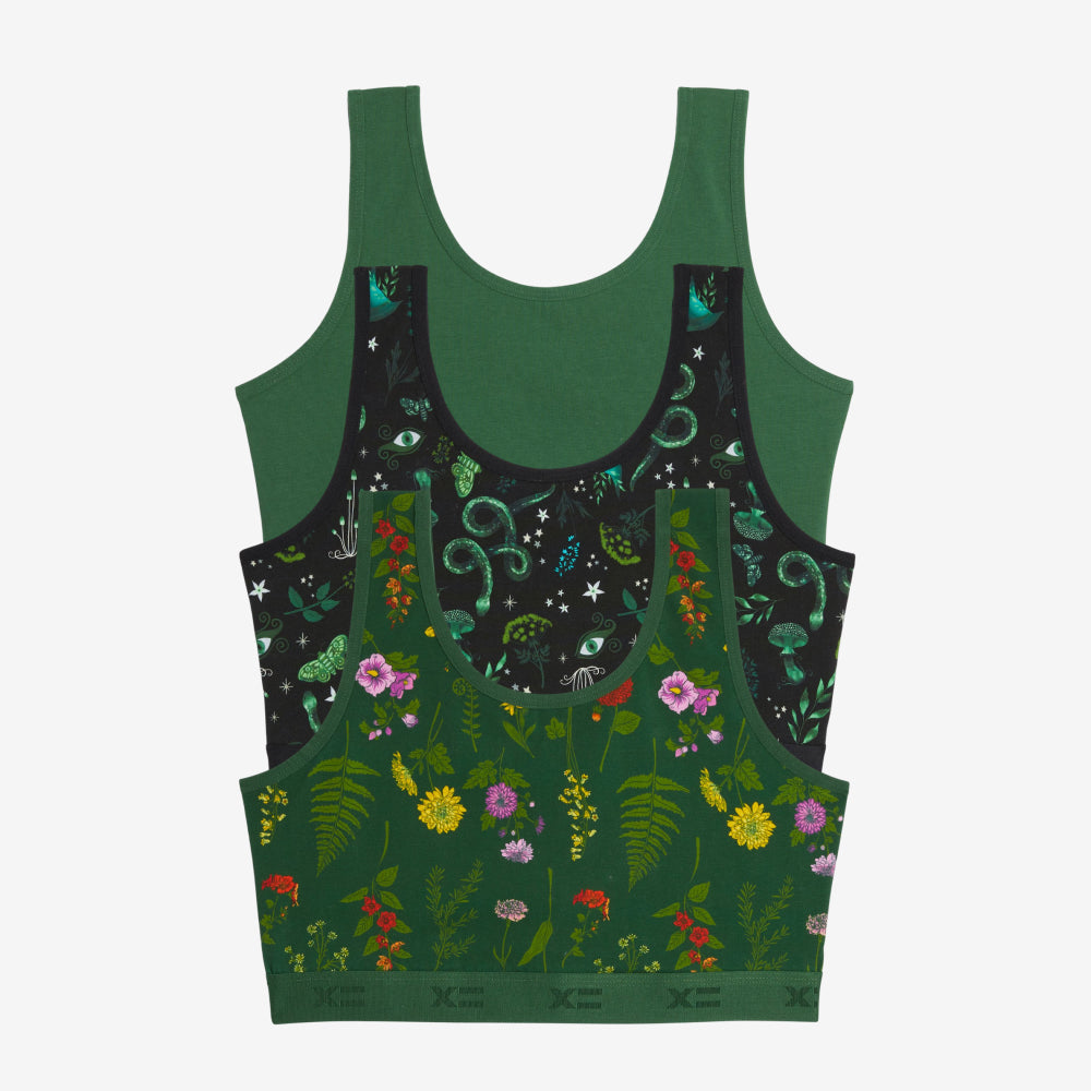 Essentials Soft Bra 3-Pack - Fern and Floral