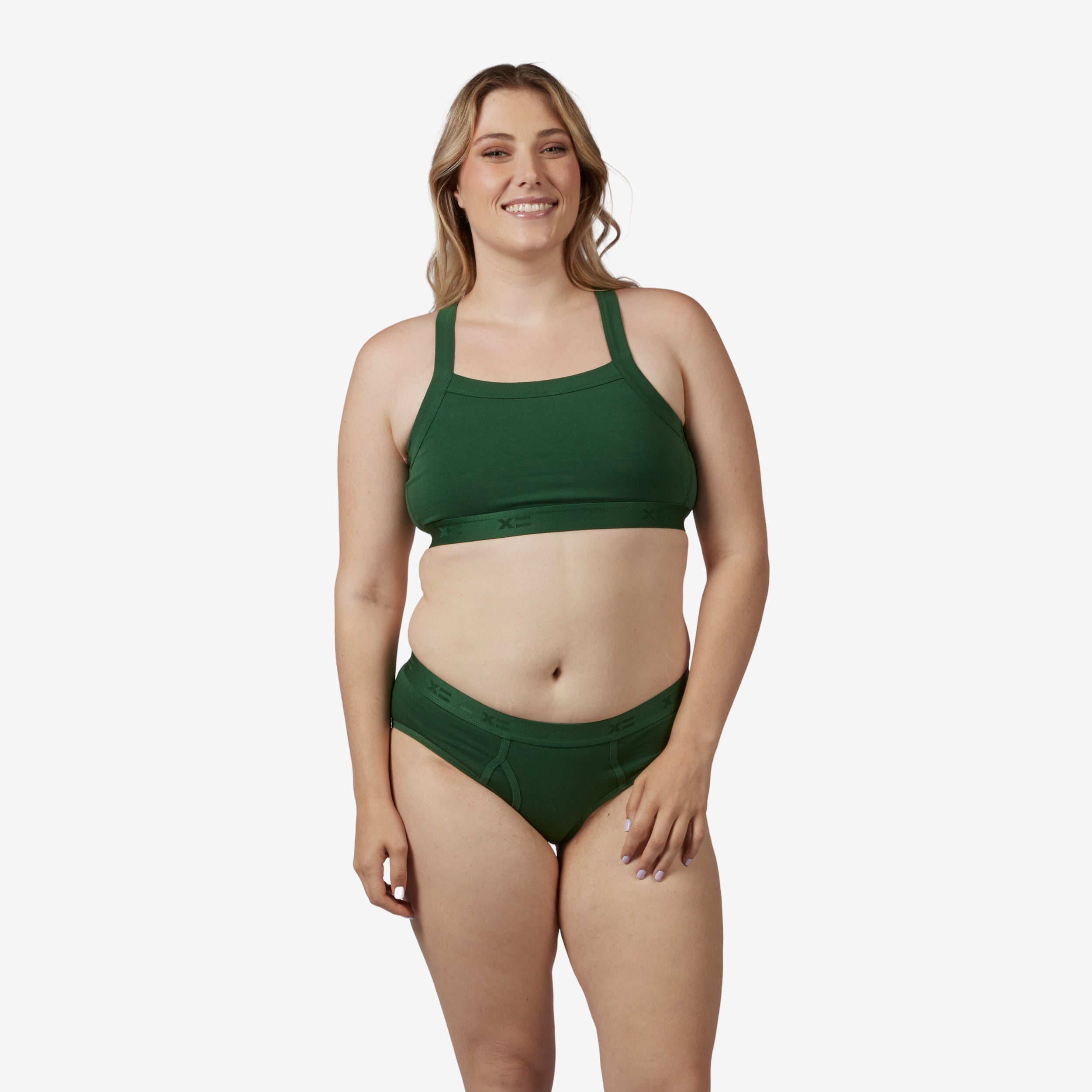 Model: Natalie is 5'11" and wears a Medium